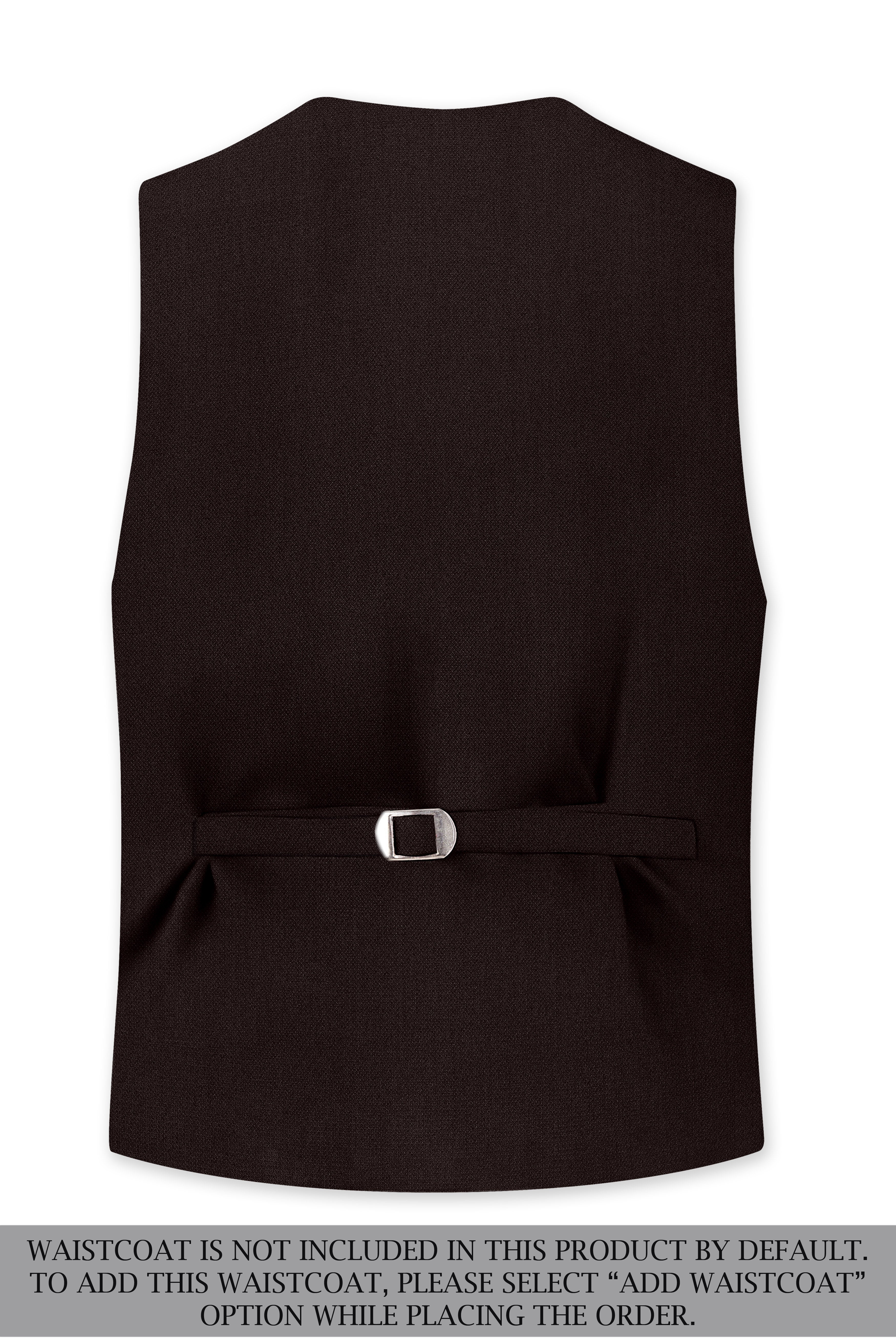Hampton-Gondola Brown Diamond Textured Wool Rich Slight Stretch Single Breasted Suit