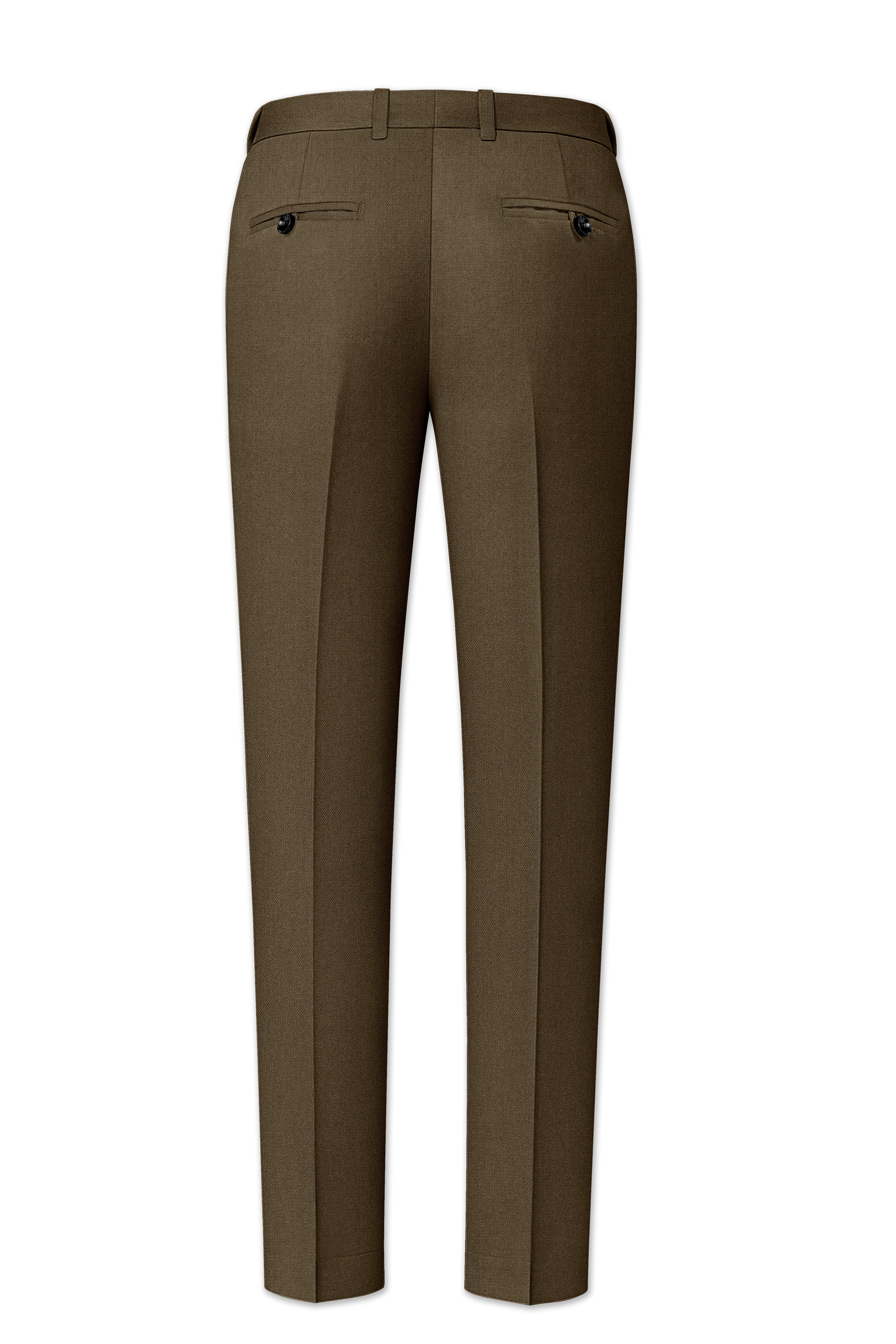 Vireo-Taupe Brown Diamond Textured Wool Rich Slight Stretch Single Breasted Suit