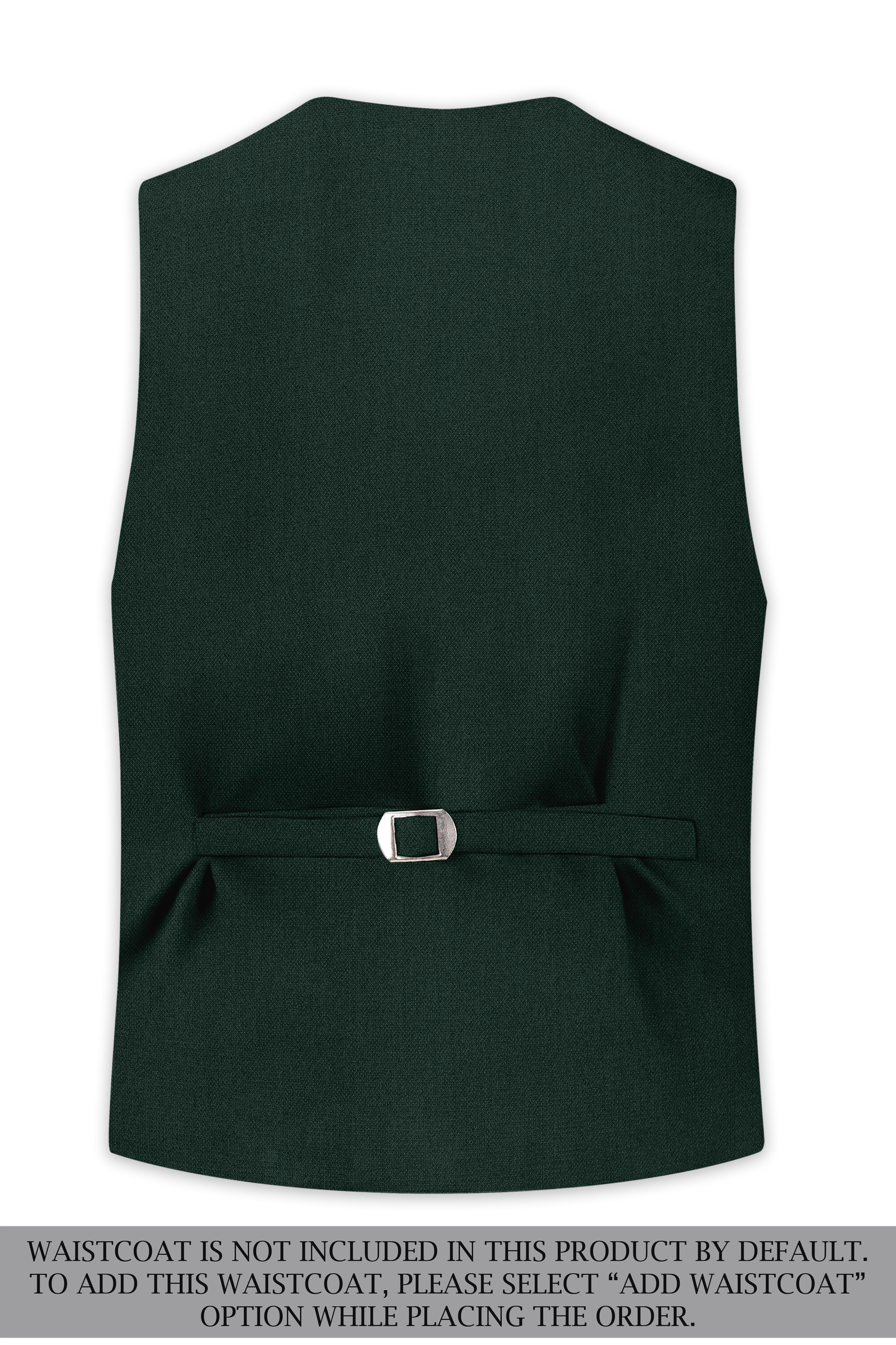 Noble-Phthalo Green Diamond Textured Wool Rich Slight Stretch Single Breasted Suit