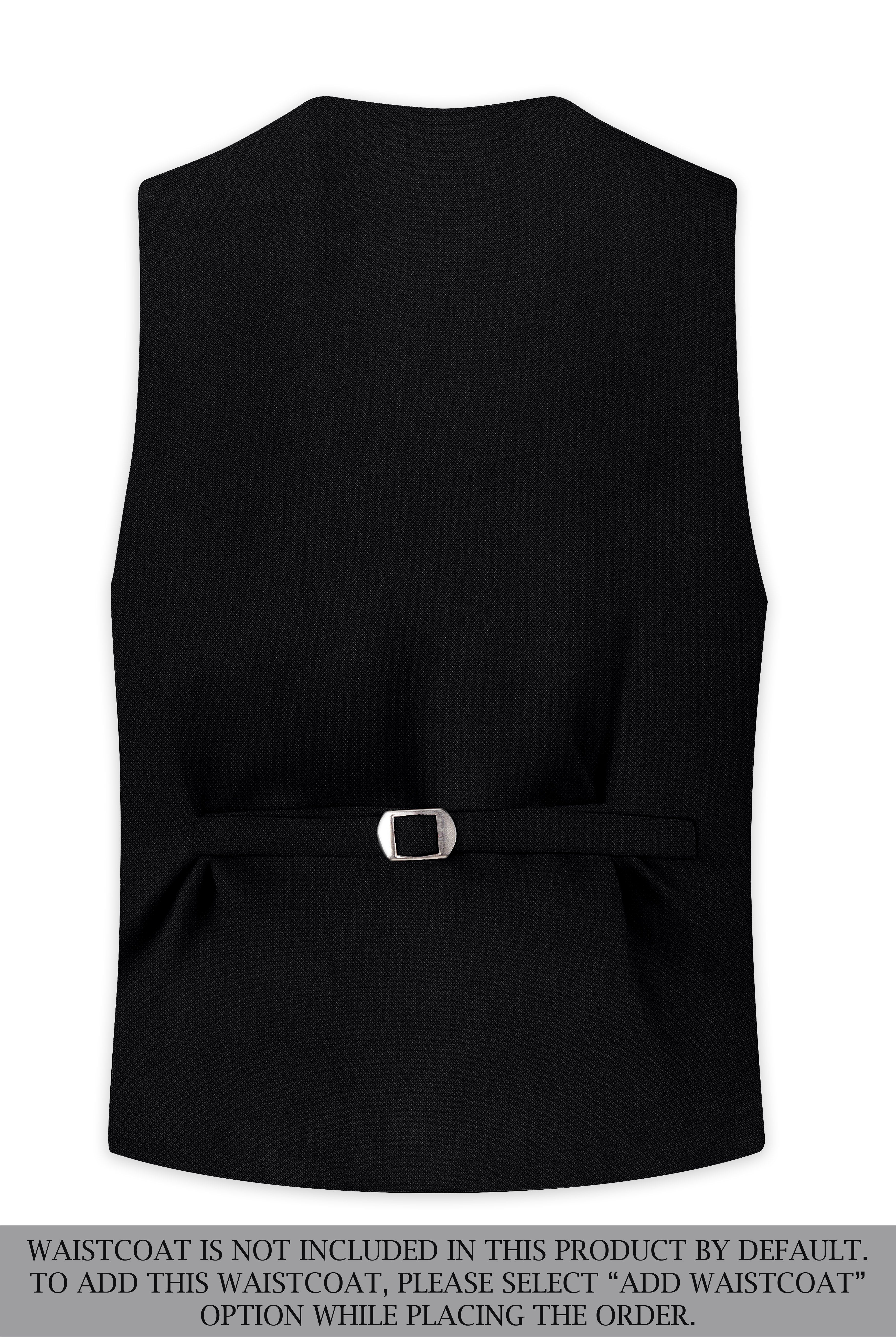 Regal-Jade Black Diamond Textured Wool Rich Slight Stretch Single Breasted Suit