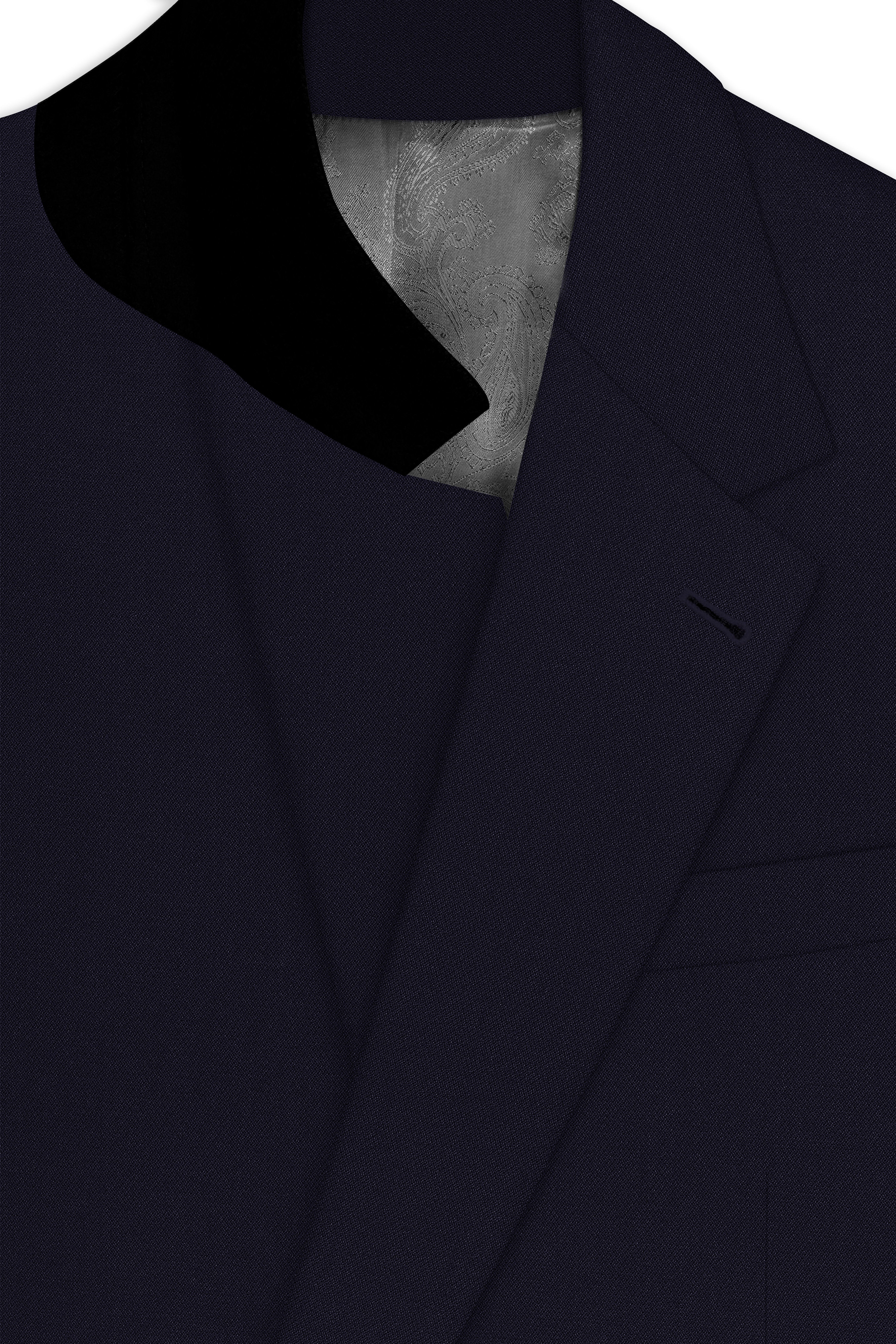 Monarch-Vulcan Blue Diamond Textured Wool Rich Slight Stretch Single Breasted Suit