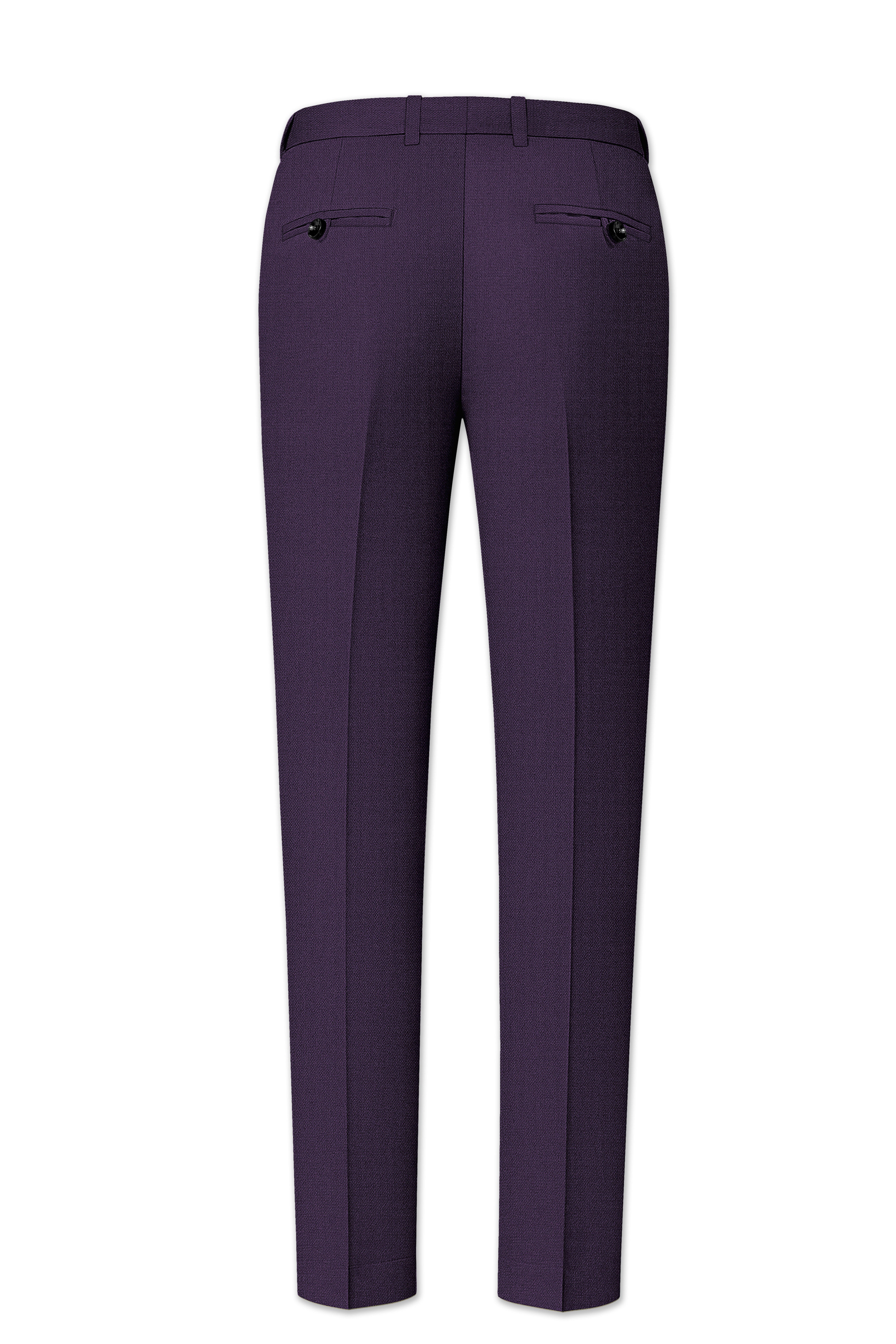 Opulent-Bastille Purple Diamond Textured Wool Rich Slight Stretch Single Breasted Suit