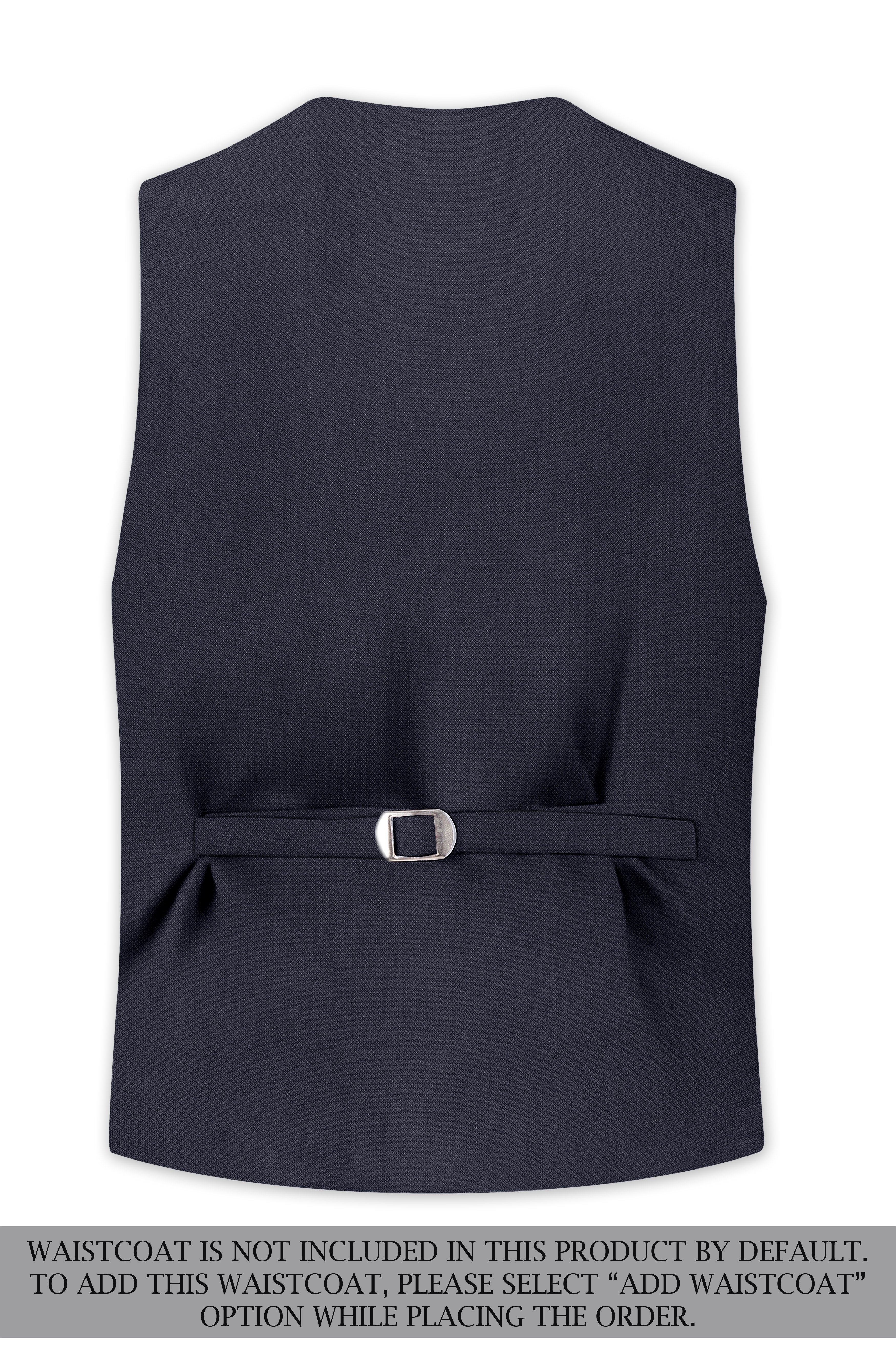 Obsidian-Paynes Gray Diamond Textured Wool Rich Slight Stretch Double Breasted Suit