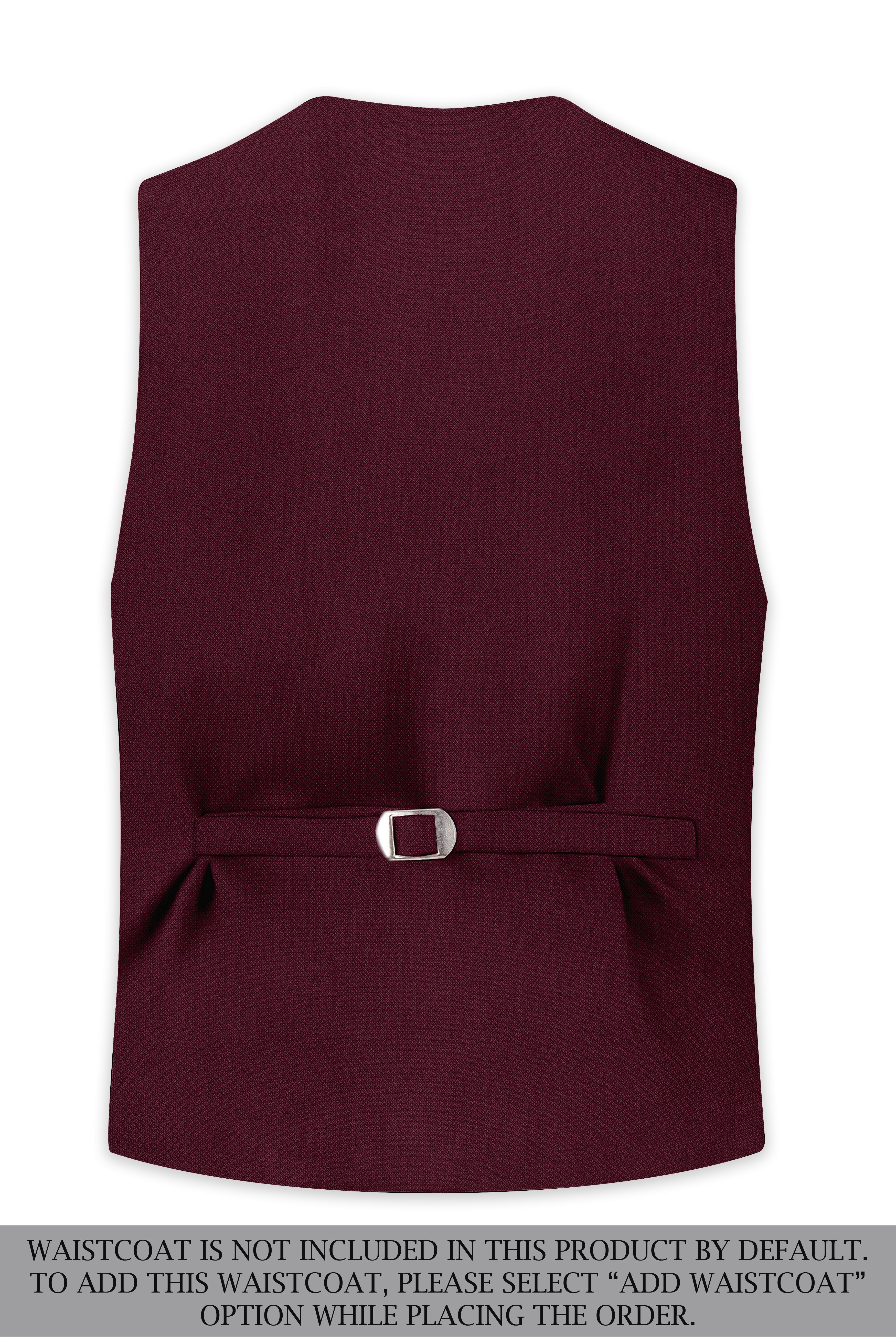 Imperial-Crater Maroon Diamond Textured Wool Rich Slight Stretch Double Breasted Suit