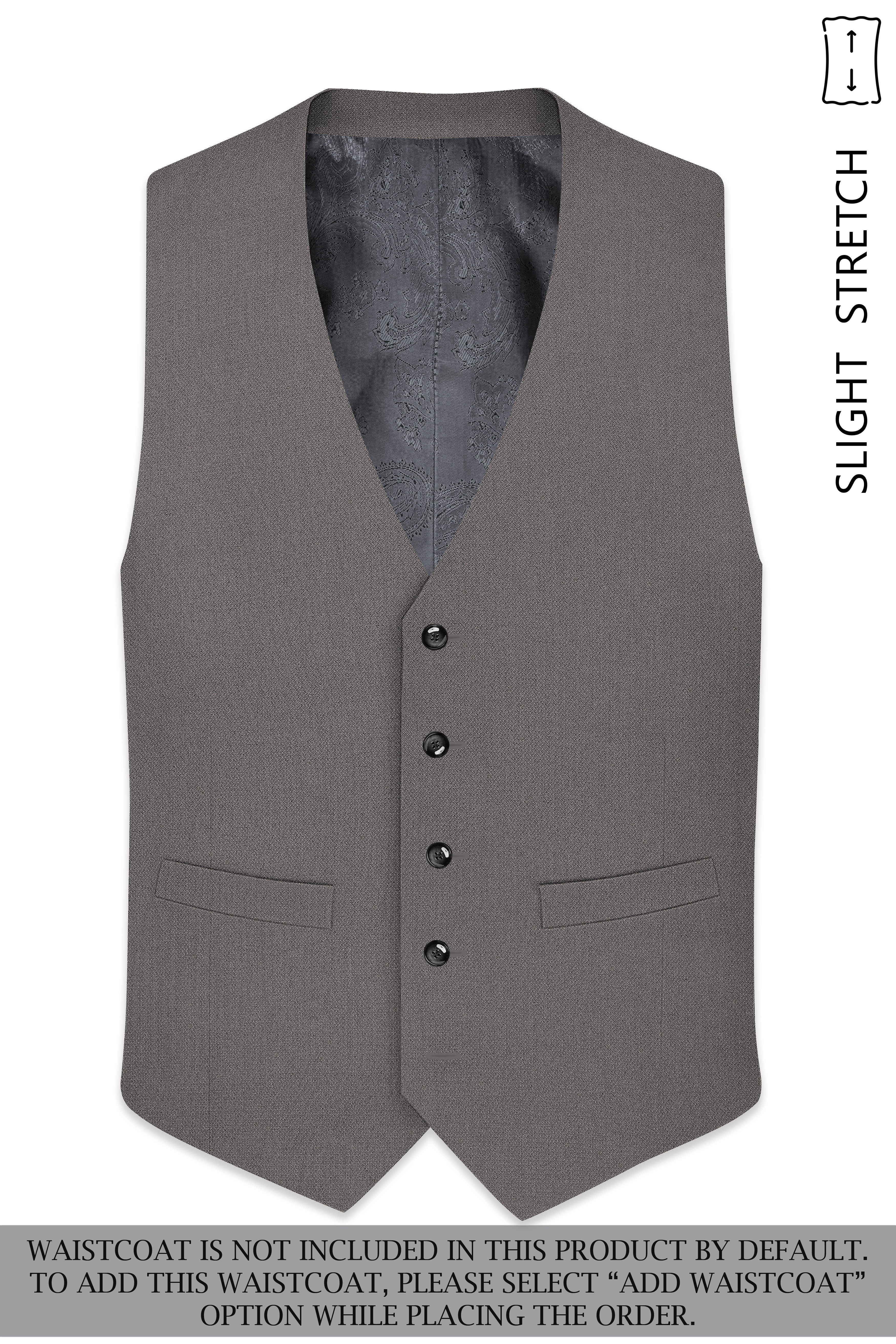 Sterling-Ironside Gray  Diamond Textured Wool Rich Slight Stretch Double Breasted Suit