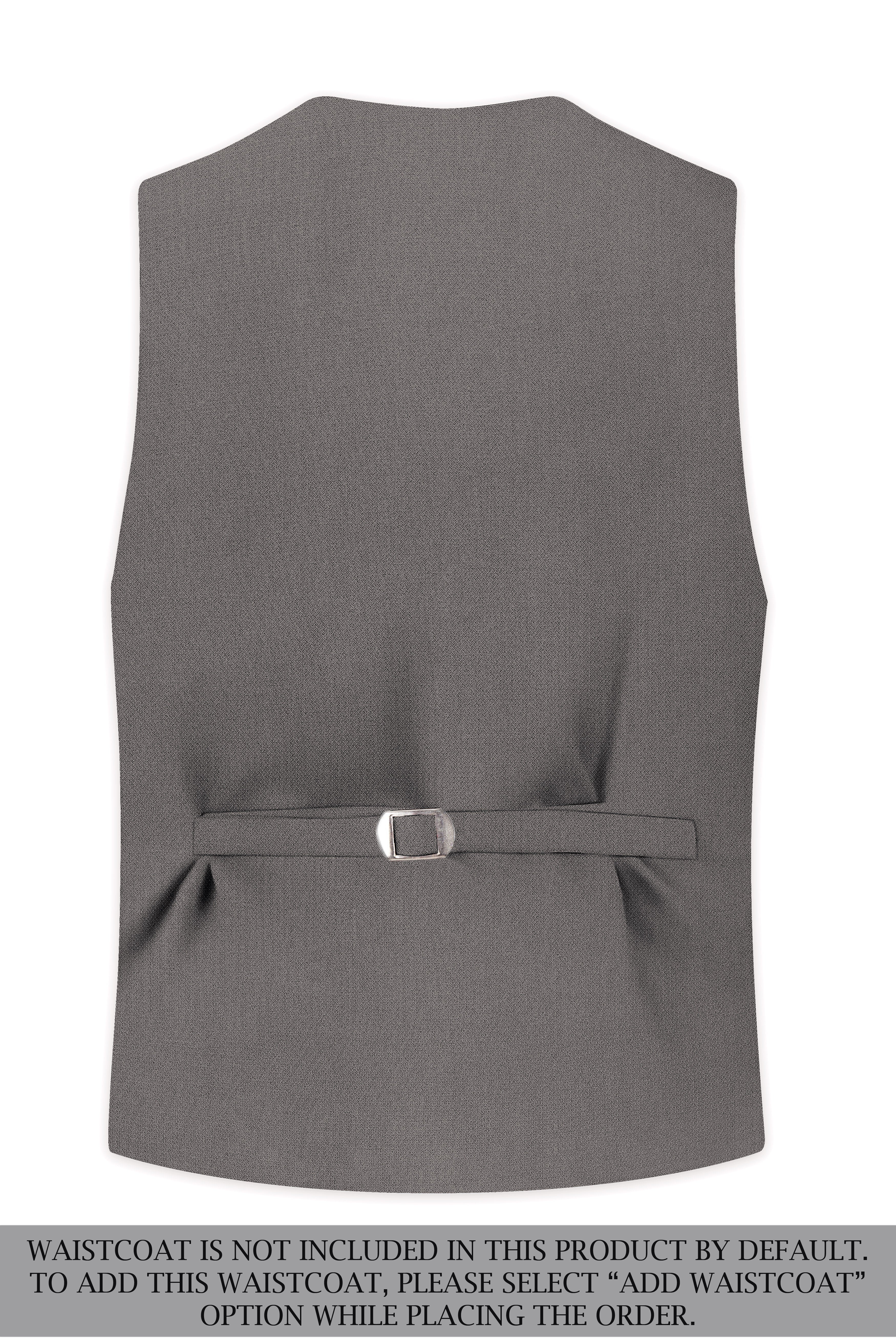 Sterling-Ironside Gray  Diamond Textured Wool Rich Slight Stretch Double Breasted Suit