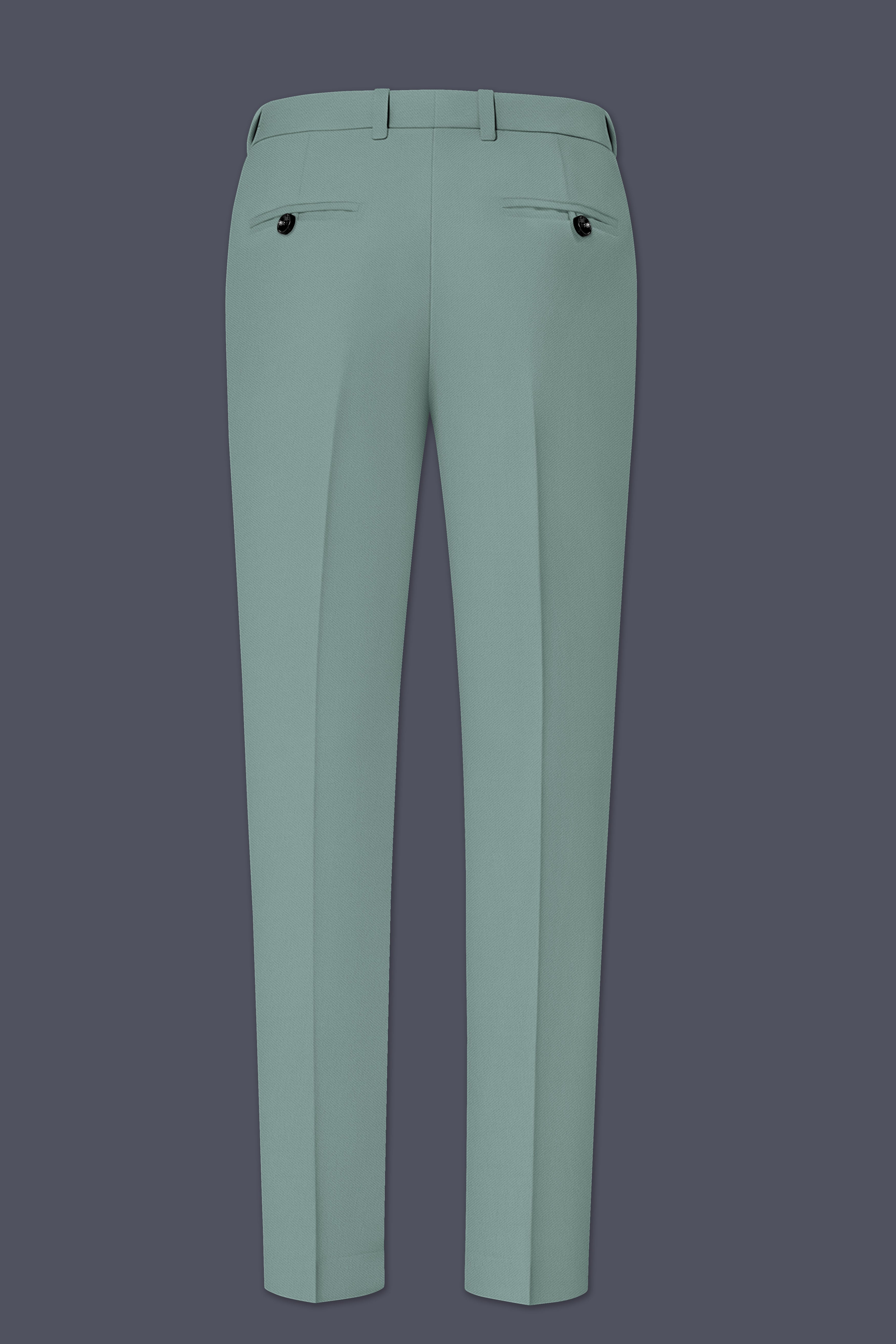 Verde-Korean Spanish Green 4-Way Stretch Wrinkle-Free Wool Rich Single Breasted Suit