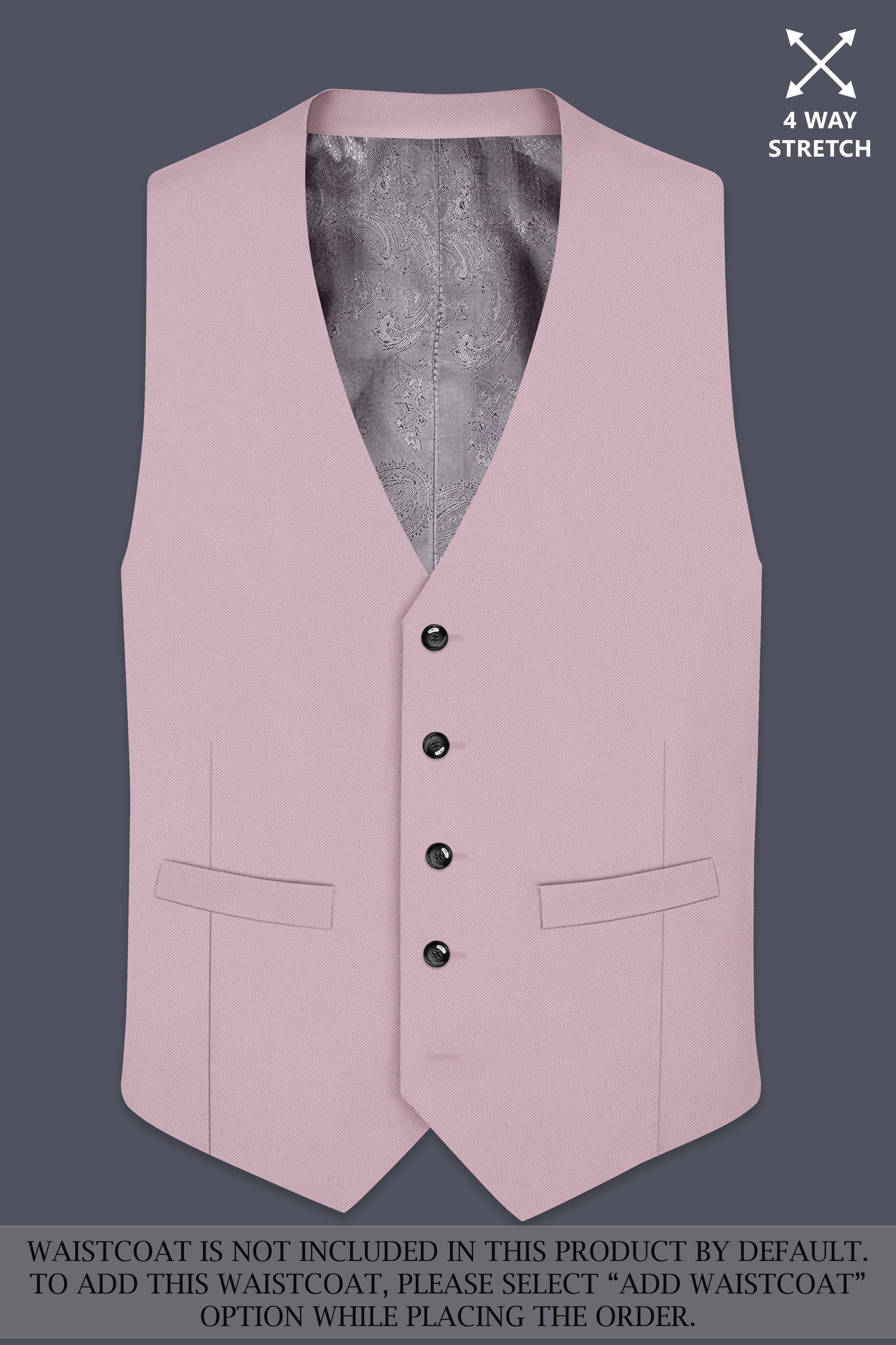 Allure-Korean Blossom Pink 4-Way Stretch Wrinkle-Free Wool Rich Single Breasted Suit