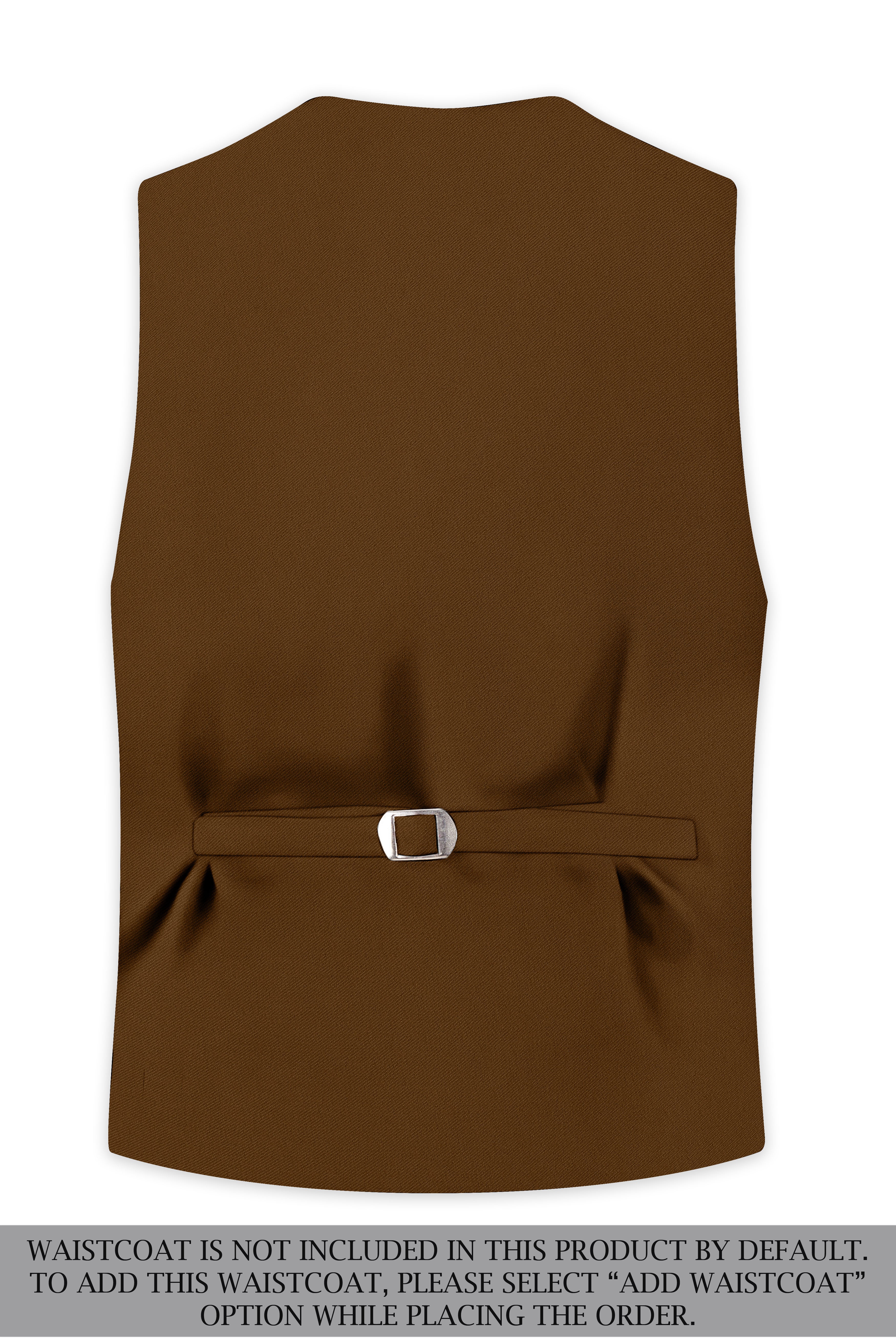 Sienna-Korean Derby Brown 4-Way Stretch Wrinkle-Free Wool Rich Single Breasted Suit