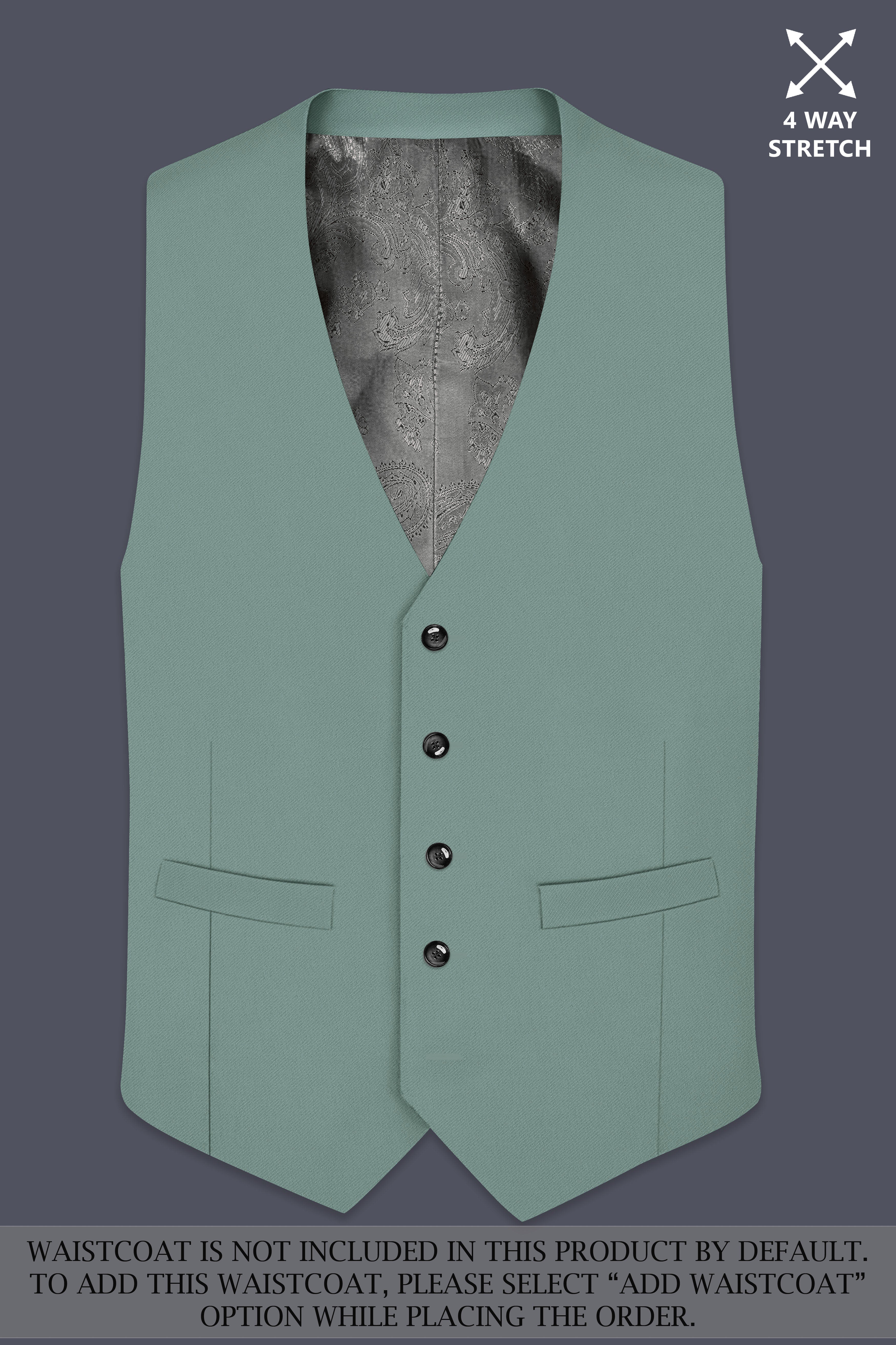 Verde-Korean Spanish Green 4-Way Stretch Wrinkle-Free Wool Rich Double Breasted Suit