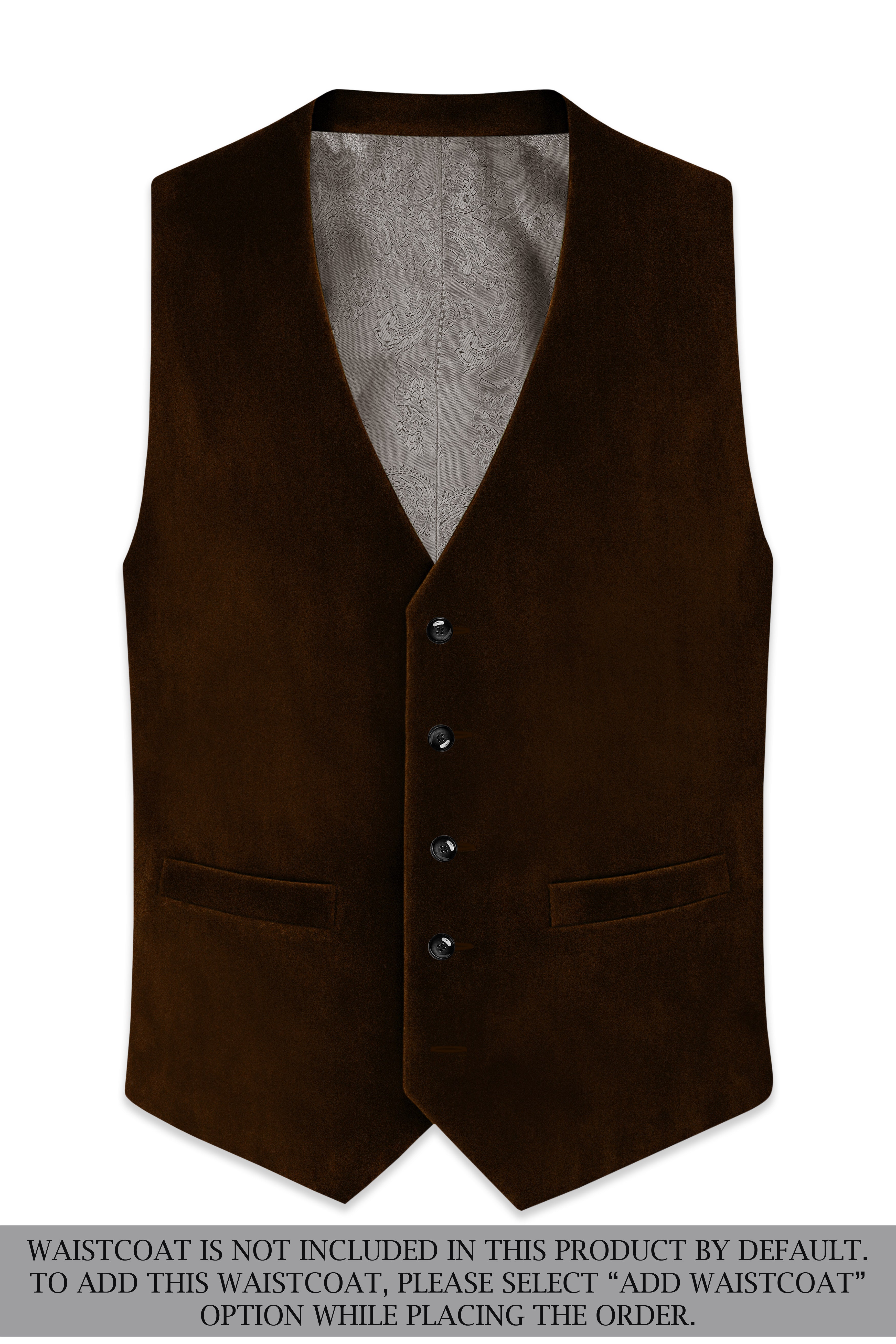 Torvex-Creole Brown Velvet Peak Lapel Tuxedo Suit ST5461-BKPL-36, ST5461-BKPL-38, ST5461-BKPL-40, ST5461-BKPL-42, ST5461-BKPL-44, ST5461-BKPL-46, ST5461-BKPL-48, ST5461-BKPL-50, ST5461-BKPL-52, ST5461-BKPL-54, ST5461-BKPL-56, ST5461-BKPL-58, ST5461-BKPL-60
