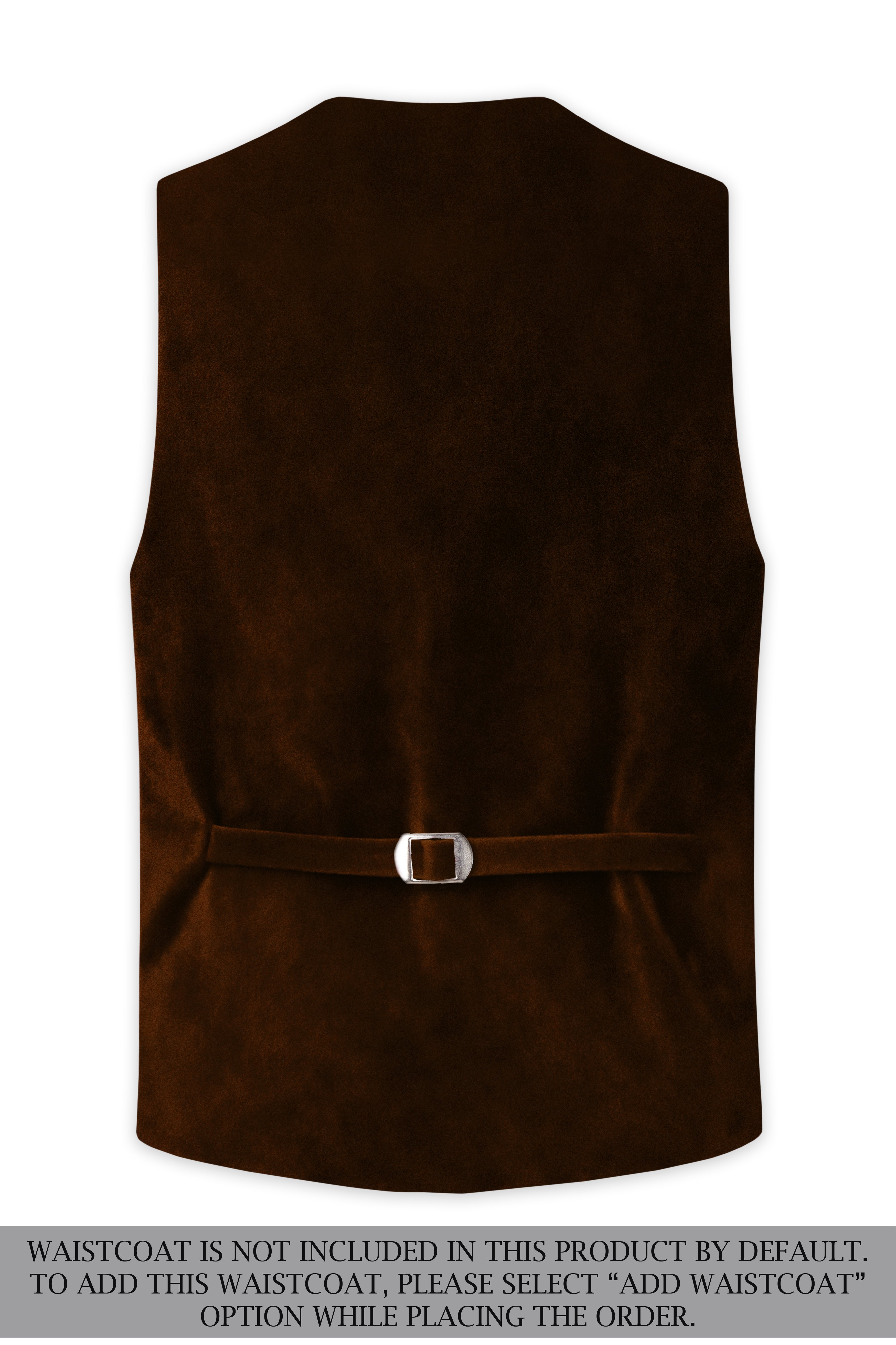 Torvex-Creole Brown Velvet Peak Lapel Tuxedo Suit ST5461-BKPL-36, ST5461-BKPL-38, ST5461-BKPL-40, ST5461-BKPL-42, ST5461-BKPL-44, ST5461-BKPL-46, ST5461-BKPL-48, ST5461-BKPL-50, ST5461-BKPL-52, ST5461-BKPL-54, ST5461-BKPL-56, ST5461-BKPL-58, ST5461-BKPL-60
