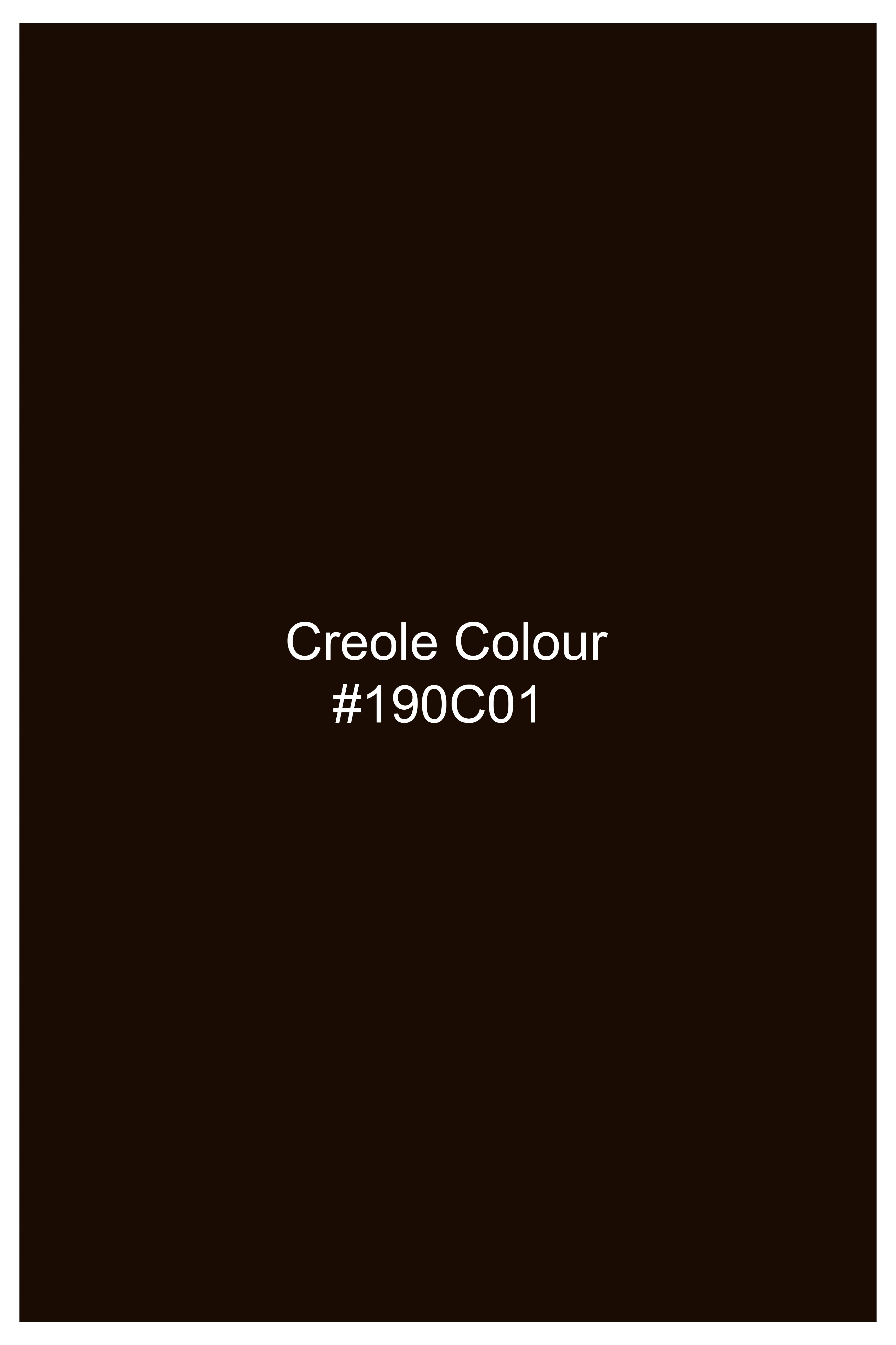 Torvex-Creole Brown Velvet Peak Lapel Tuxedo Suit