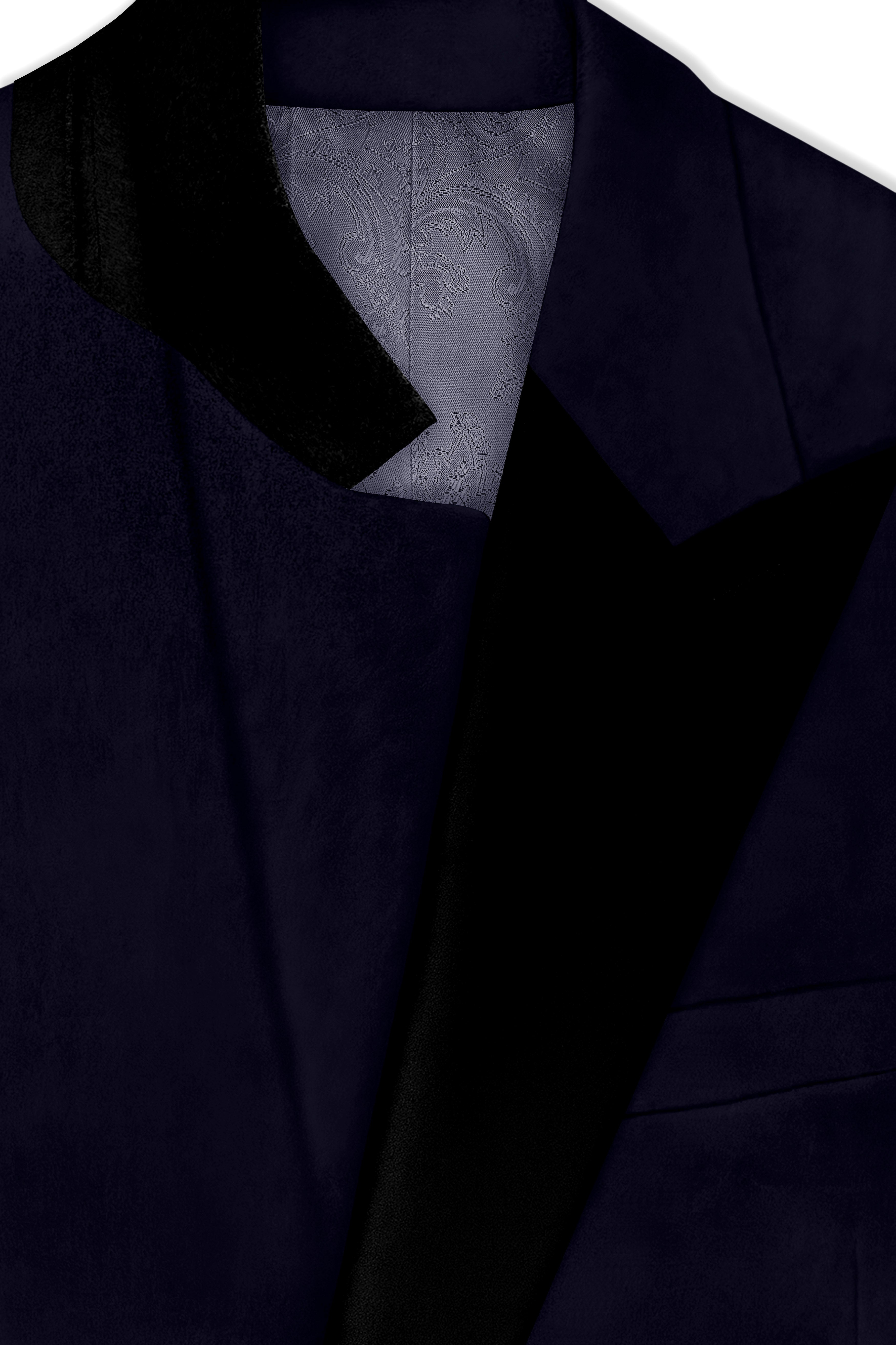 Torvian-Vulcan Purple Velvet Peak Lapel Tuxedo Suit