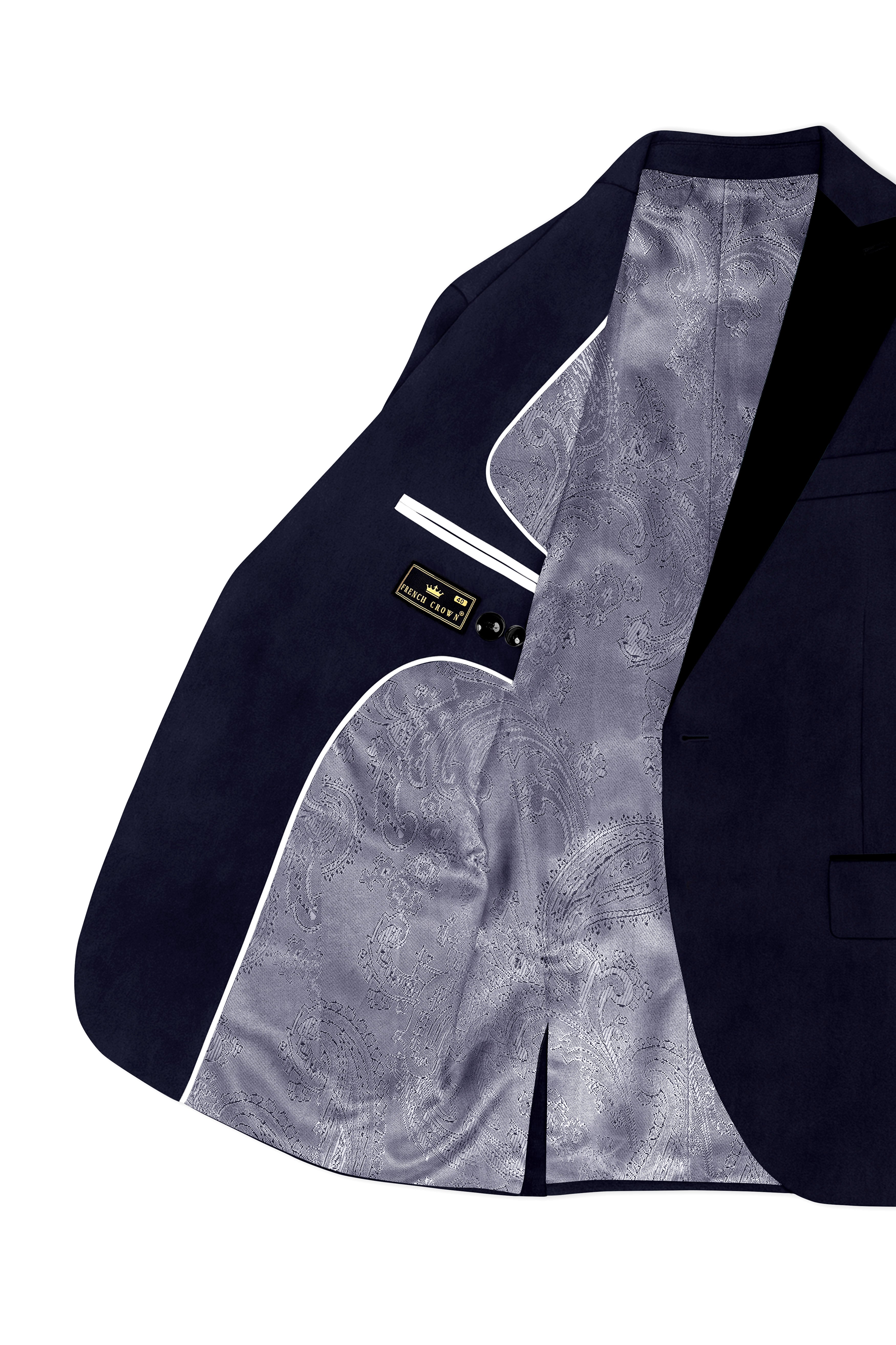 Torvian-Vulcan Purple Velvet Peak Lapel Tuxedo Suit