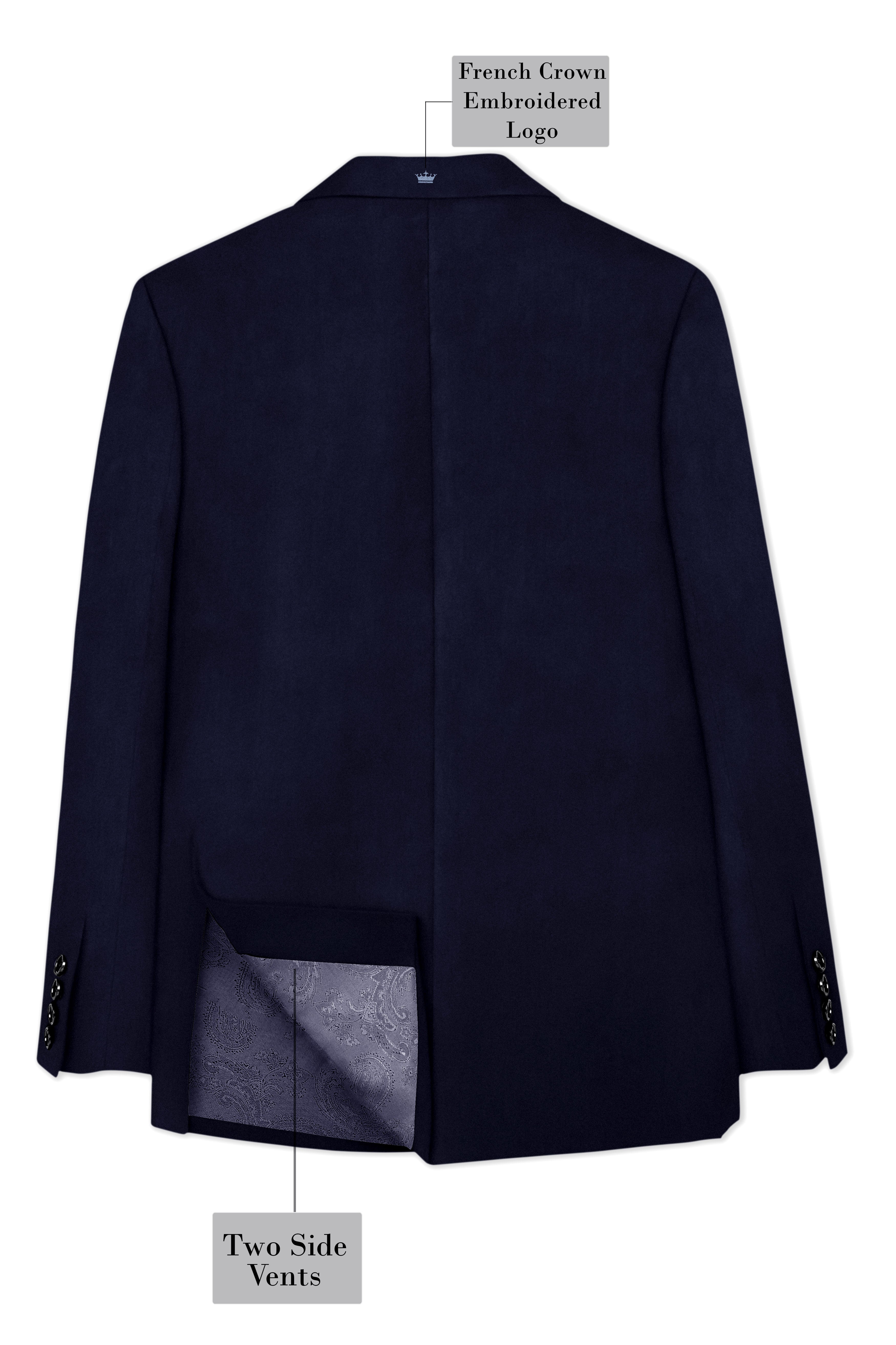 Torvian-Vulcan Purple Velvet Peak Lapel Tuxedo Suit