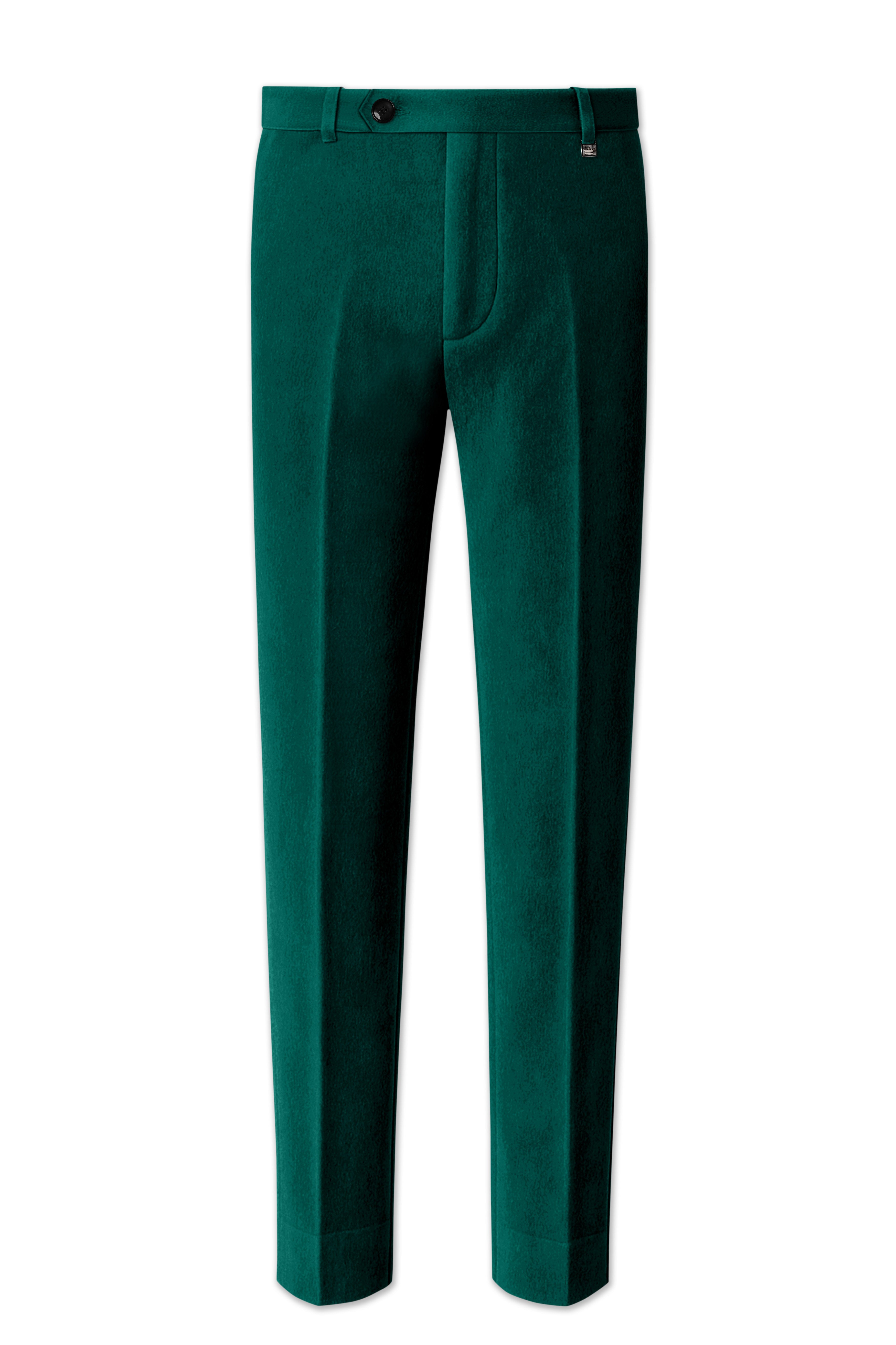 Lagoon-Teal Green Velvet Peak Lapel Tuxedo Suit