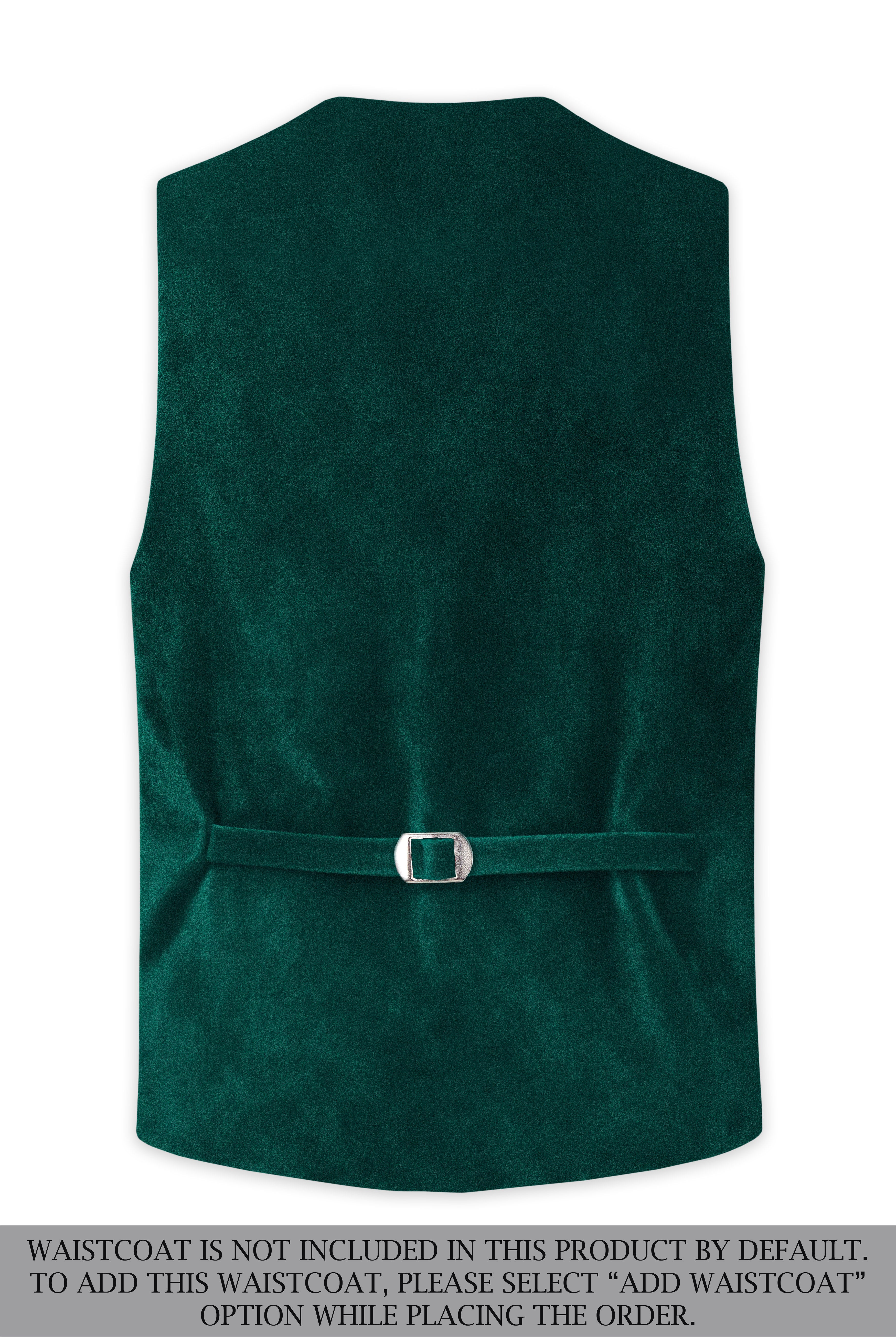 Lagoon-Teal Green Velvet Peak Lapel Tuxedo Suit