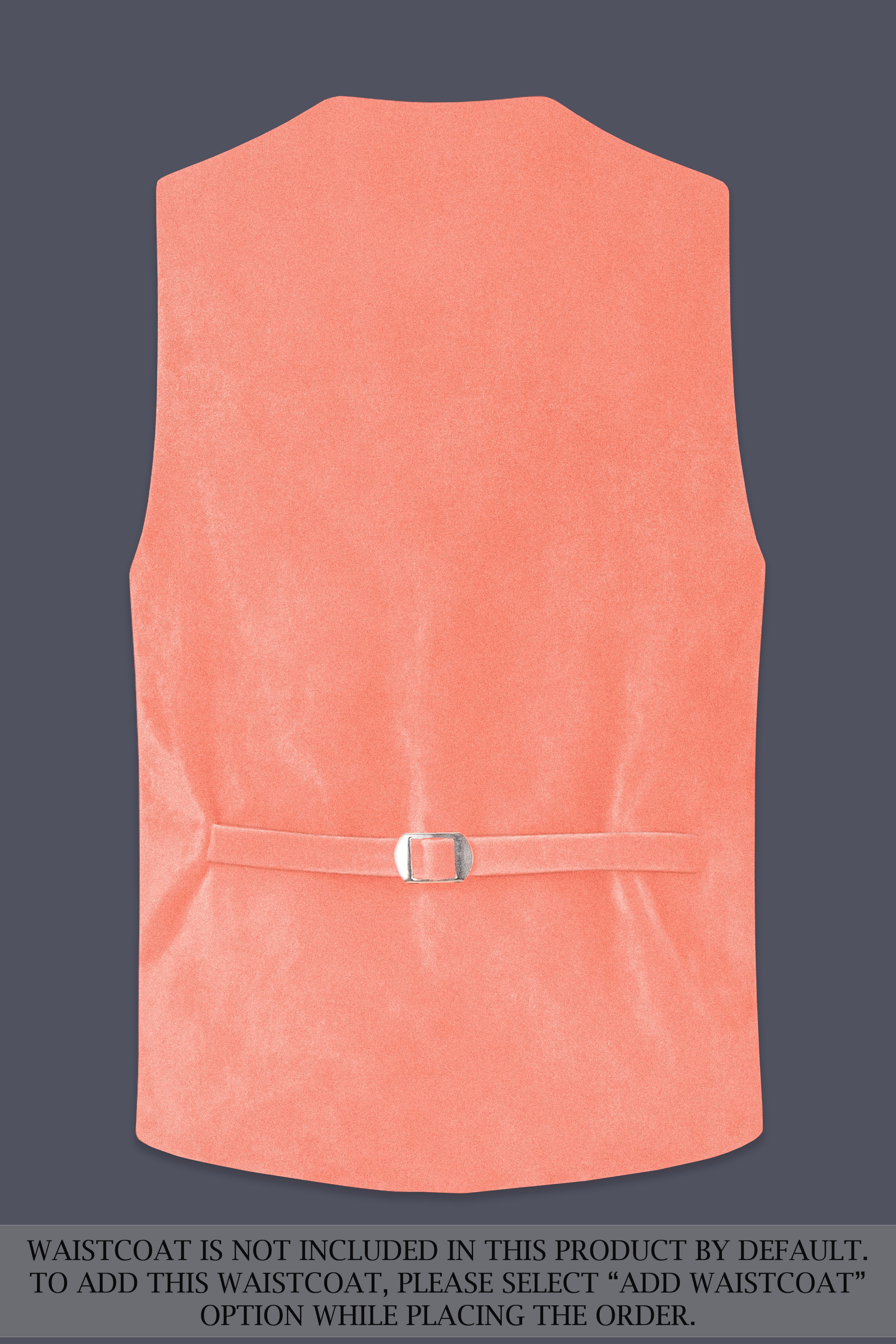 Zyron-Salmon Orange Velvet Peak Lapel Tuxedo Suit