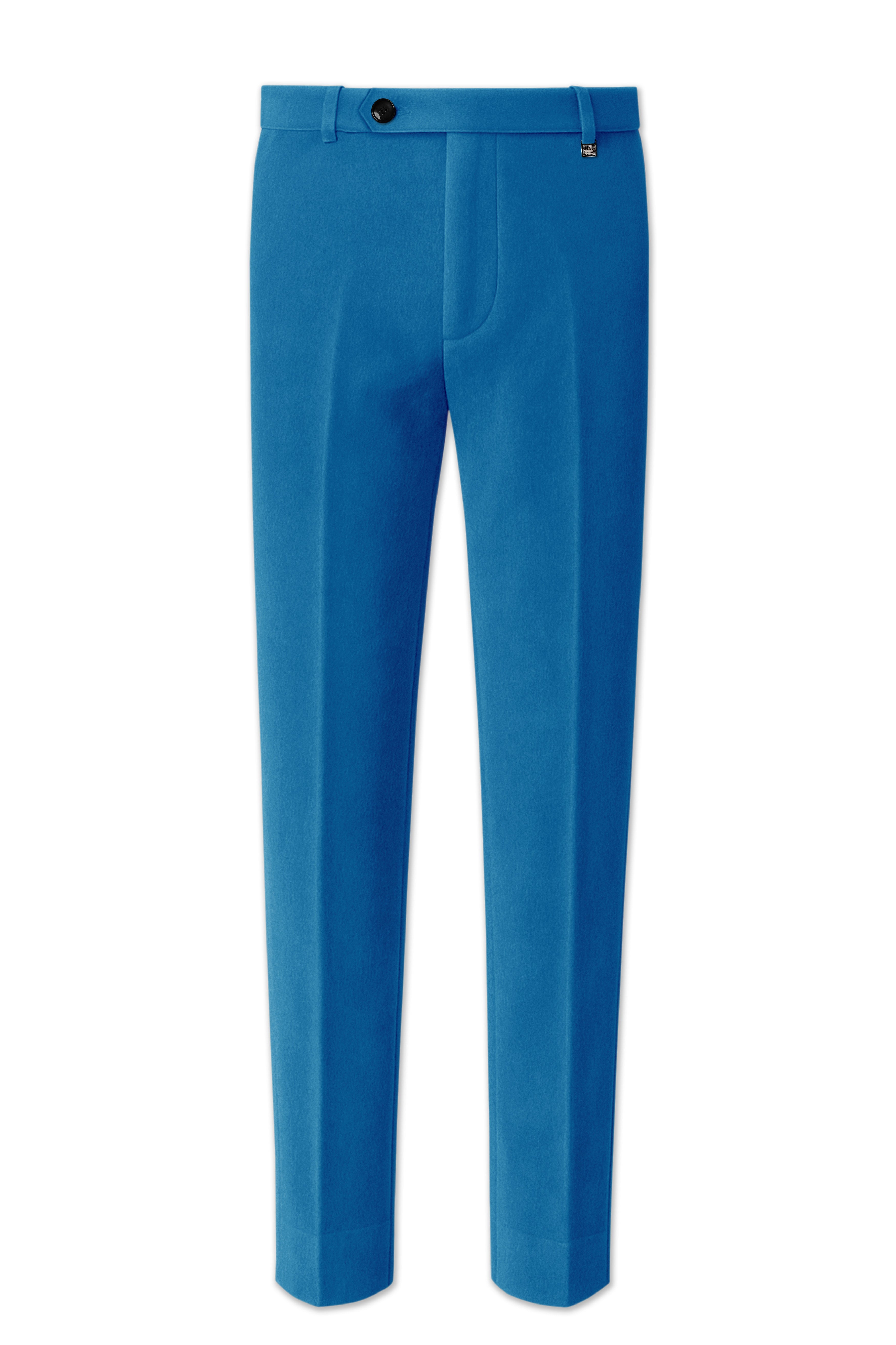 Orvian-Venice Blue Velvet Peak Lapel Tuxedo Suit