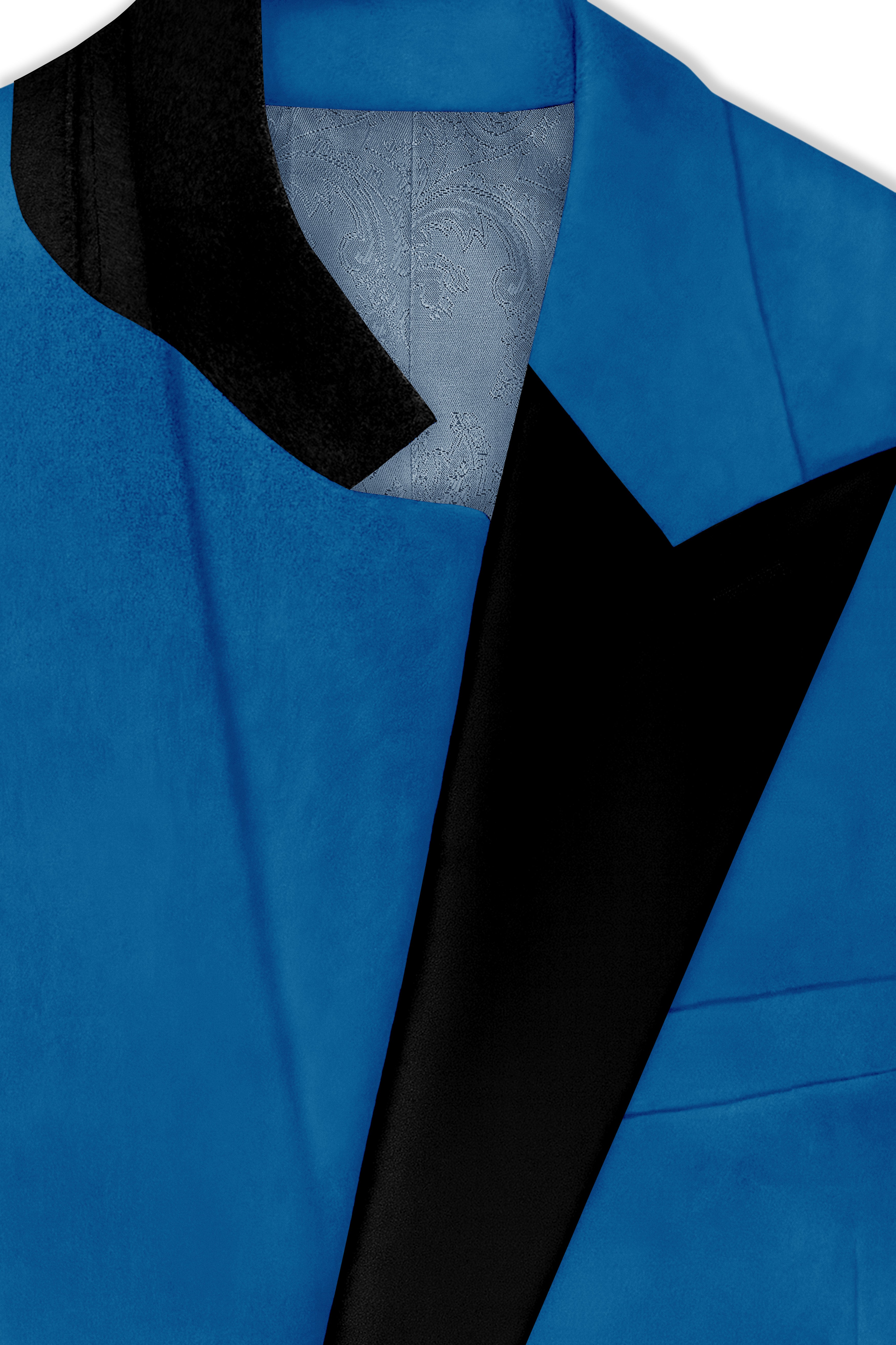 Orvian-Venice Blue Velvet Peak Lapel Tuxedo Suit