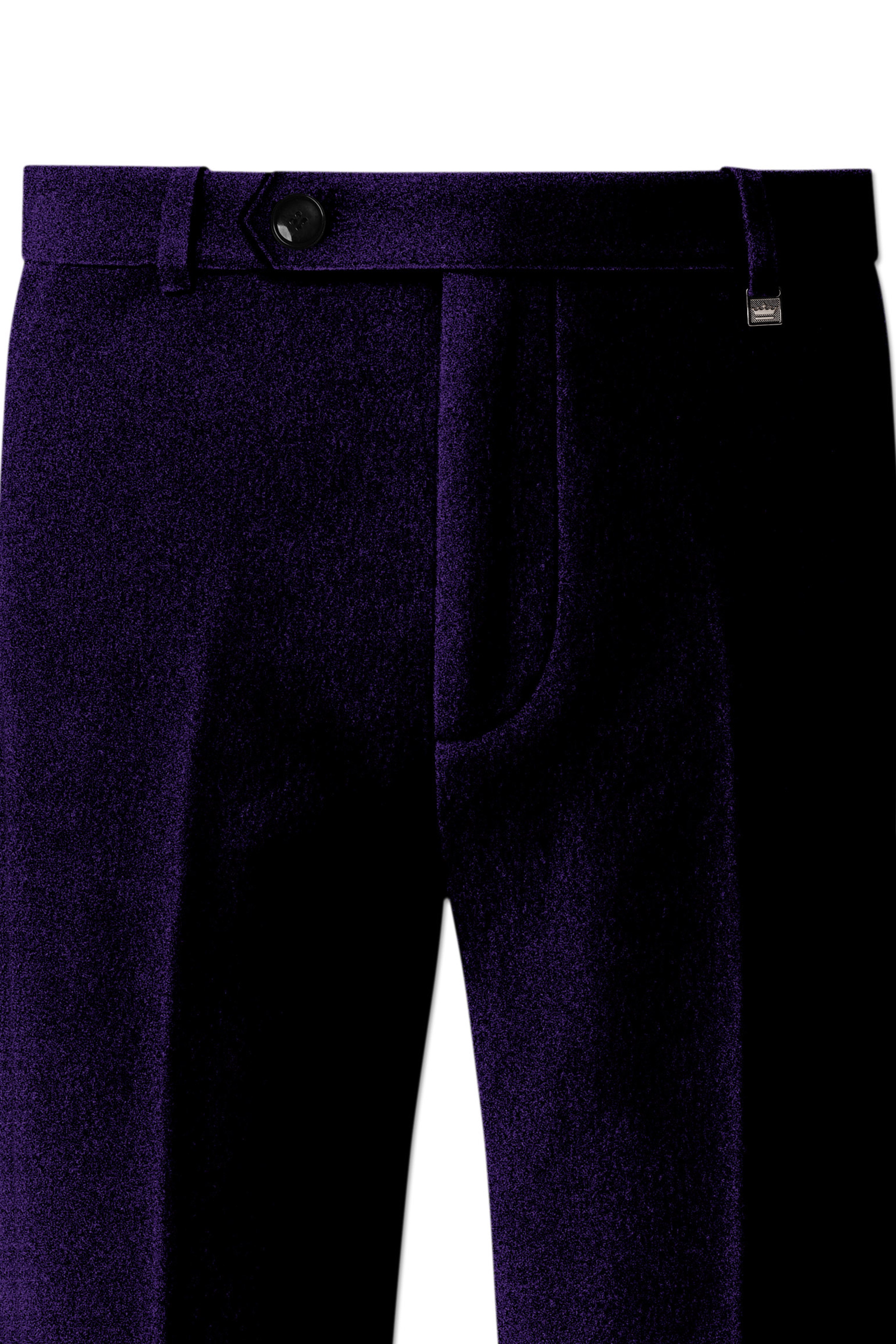 Virelle-Russian Purple Velvet Peak Lapel Tuxedo Suit