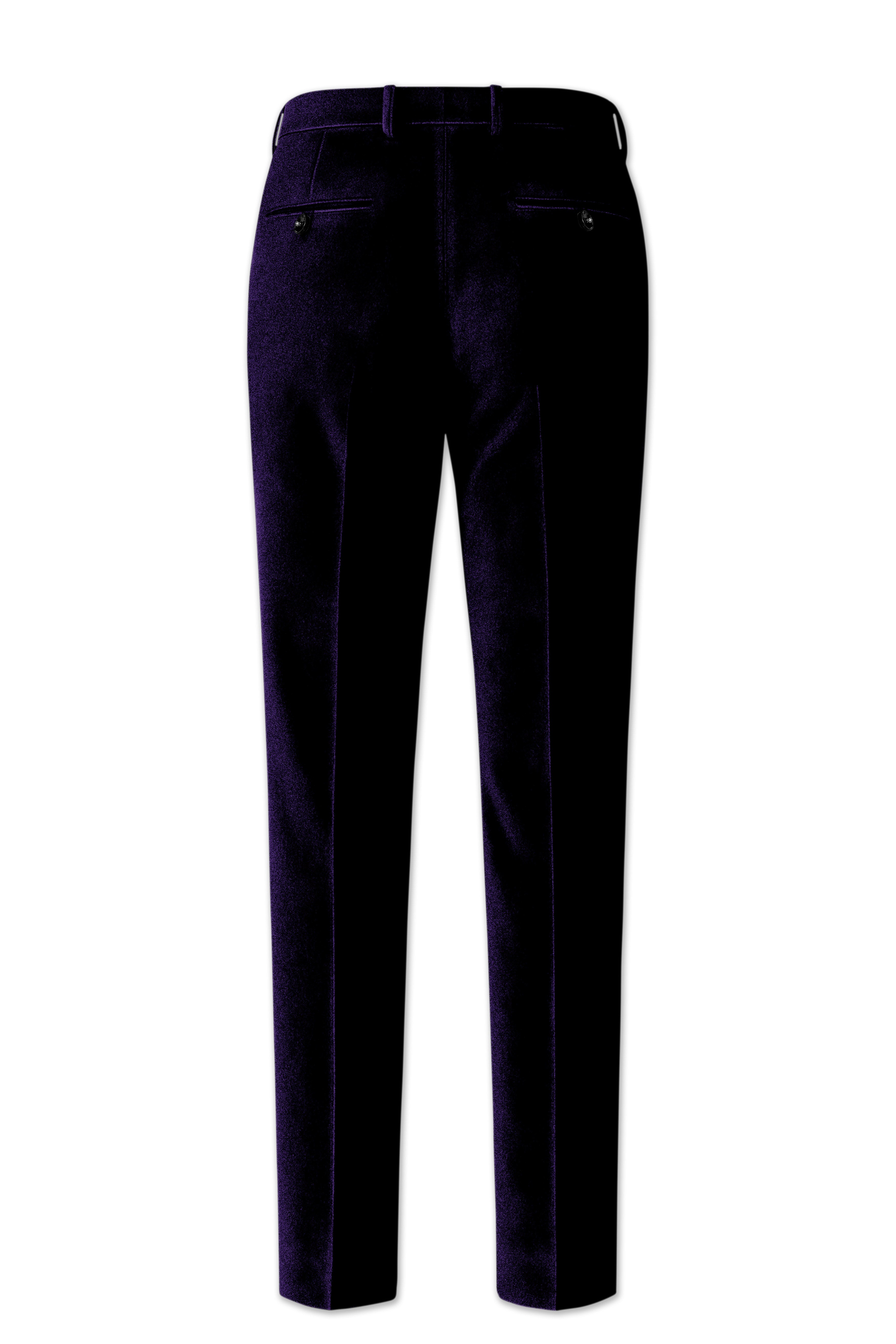 Virelle-Russian Purple Velvet Peak Lapel Tuxedo Suit