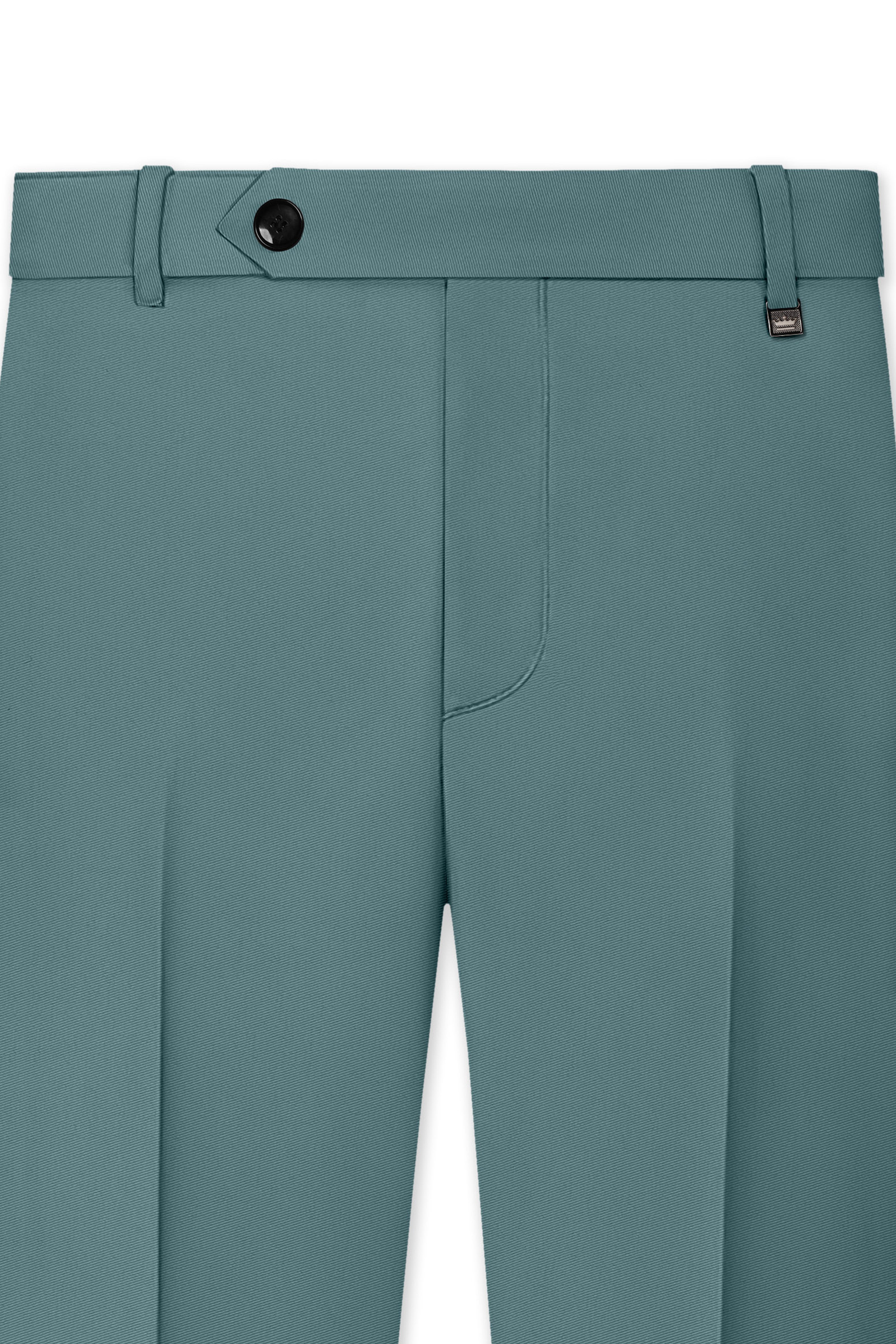 Emerald-Beetle Green Solid Premium Poly-Viscose Single Breasted