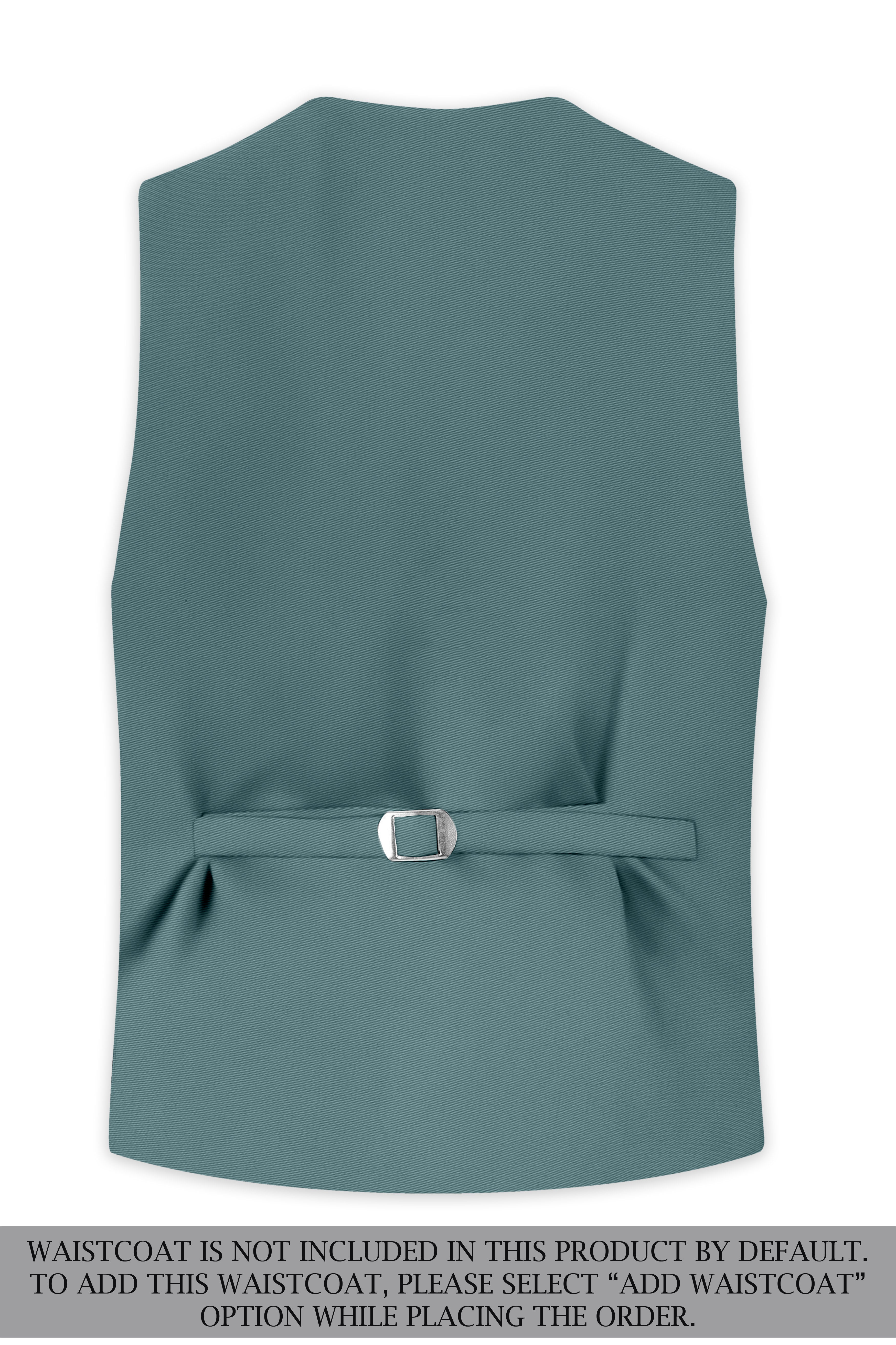Emerald-Beetle Green Solid Premium Poly-Viscose Single Breasted
