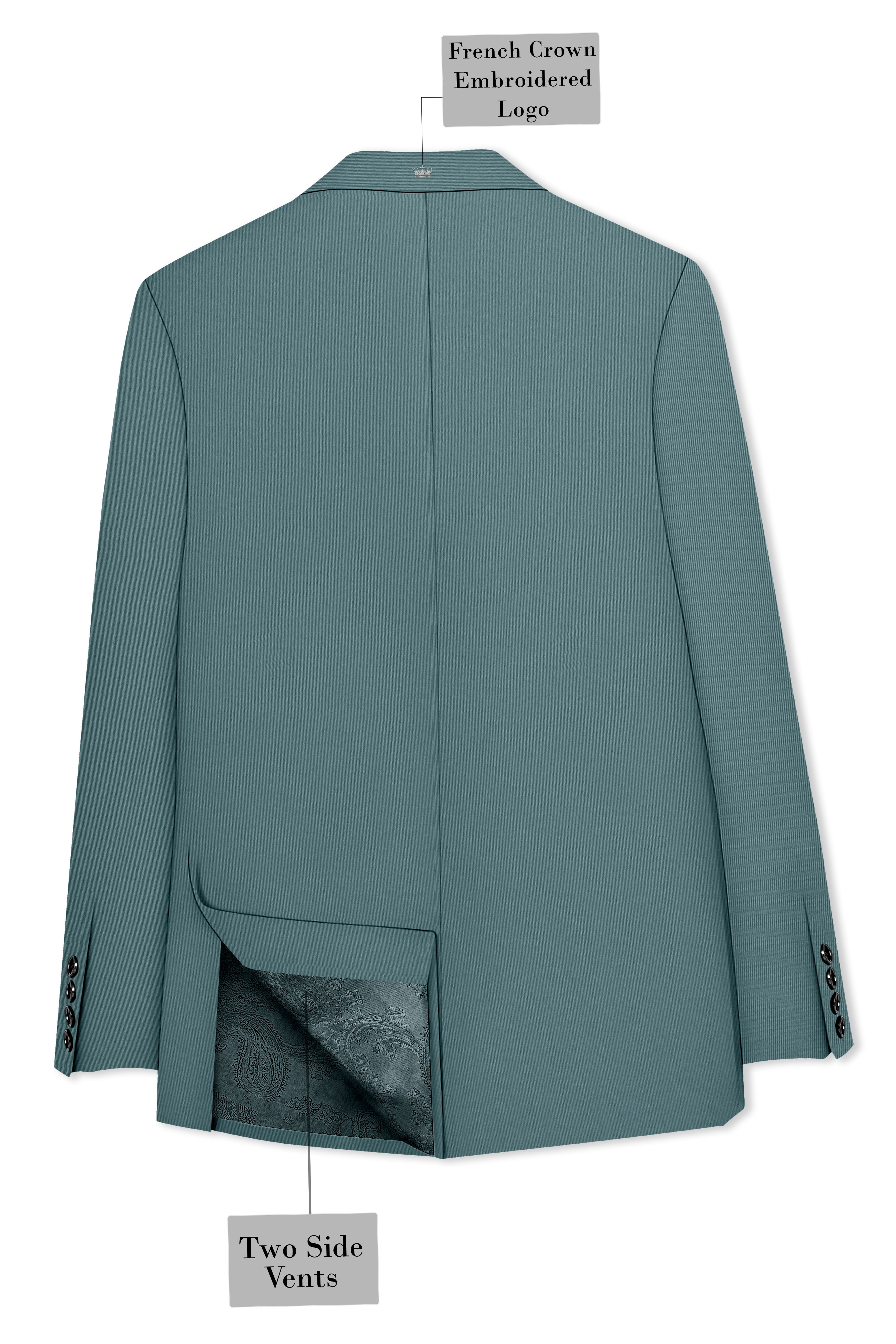 Emerald-Beetle Green Slight Stretch Subtle Sheen Poly-Viscose Single Breasted Suit ST5479-SB-36, ST5479-SB-38, ST5479-SB-40, ST5479-SB-42, ST5479-SB-44, ST5479-SB-46, ST5479-SB-48, ST5479-SB-50, ST5479-SB-52, ST5479-SB-54, ST5479-SB-56, ST5479-SB-58, ST5479-SB-60
