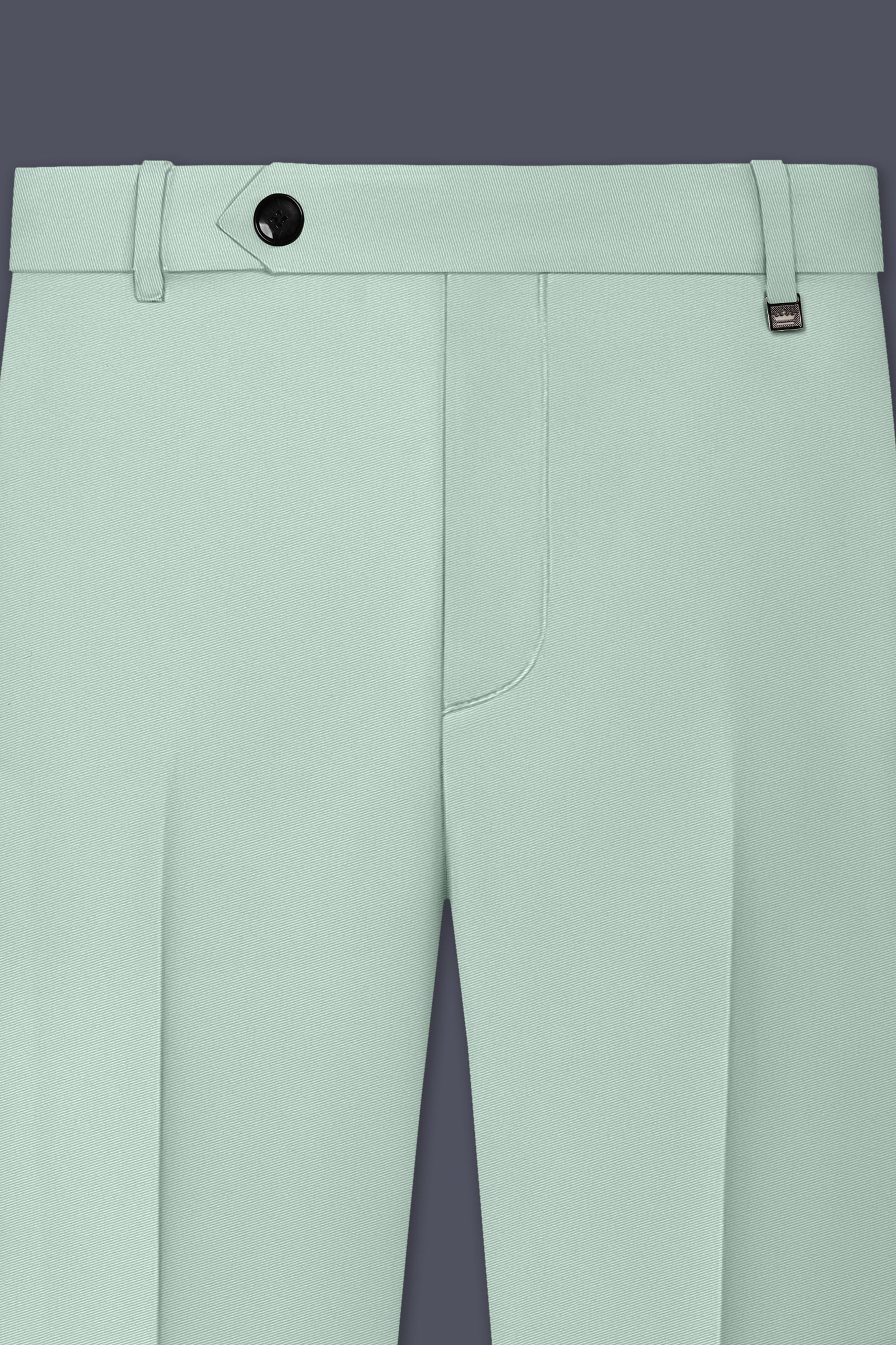 Umbra-Shadow Green Solid Premium Poly-Viscose Single Breasted Suit