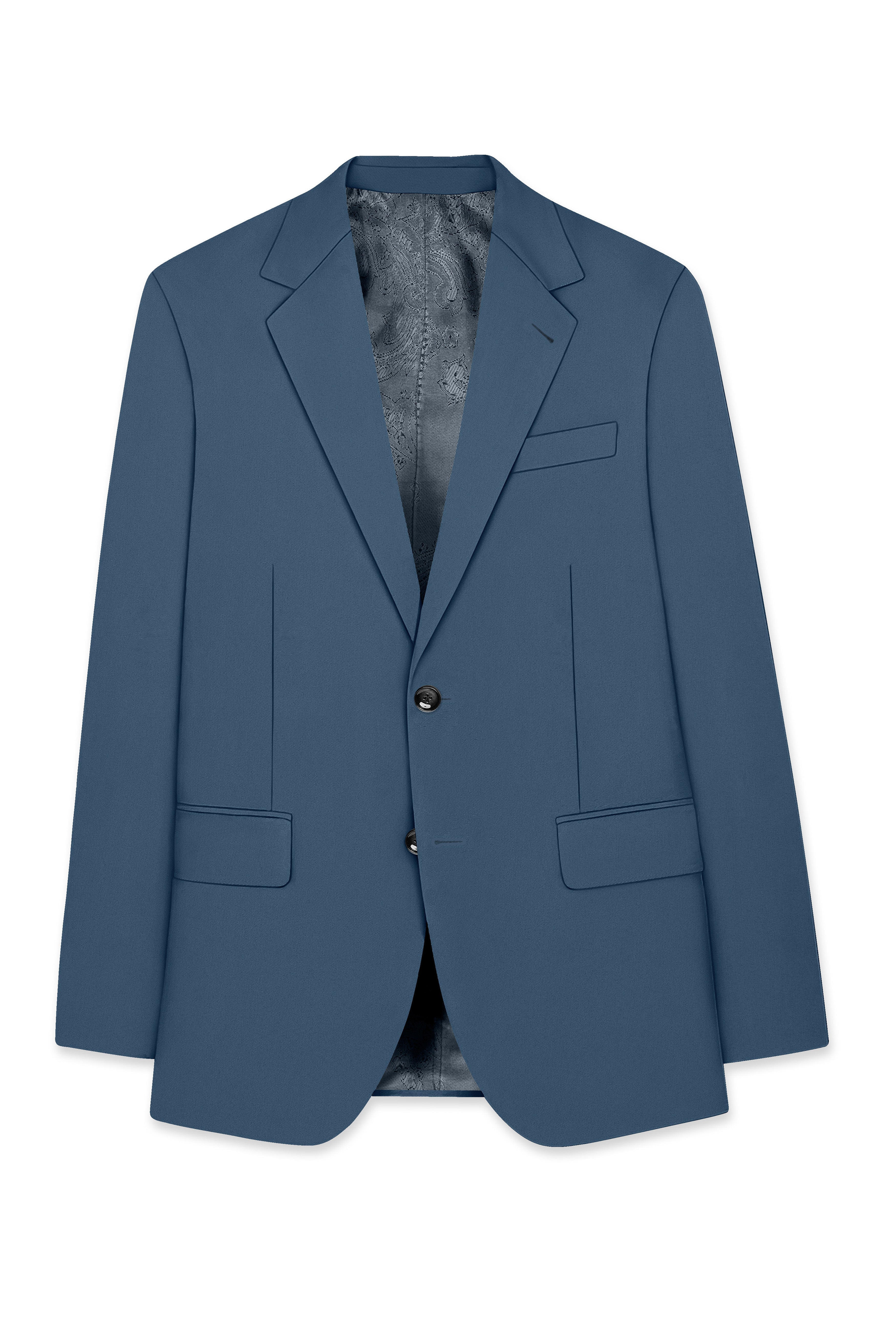 Azure-Nile Blue Slight Stretch Subtle Sheen Poly-Viscose Single Breasted Suit ST5482-SB-36, ST5482-SB-38, ST5482-SB-40, ST5482-SB-42, ST5482-SB-44, ST5482-SB-46, ST5482-SB-48, ST5482-SB-50, ST5482-SB-52, ST5482-SB-54, ST5482-SB-56, ST5482-SB-58, ST5482-SB-60

