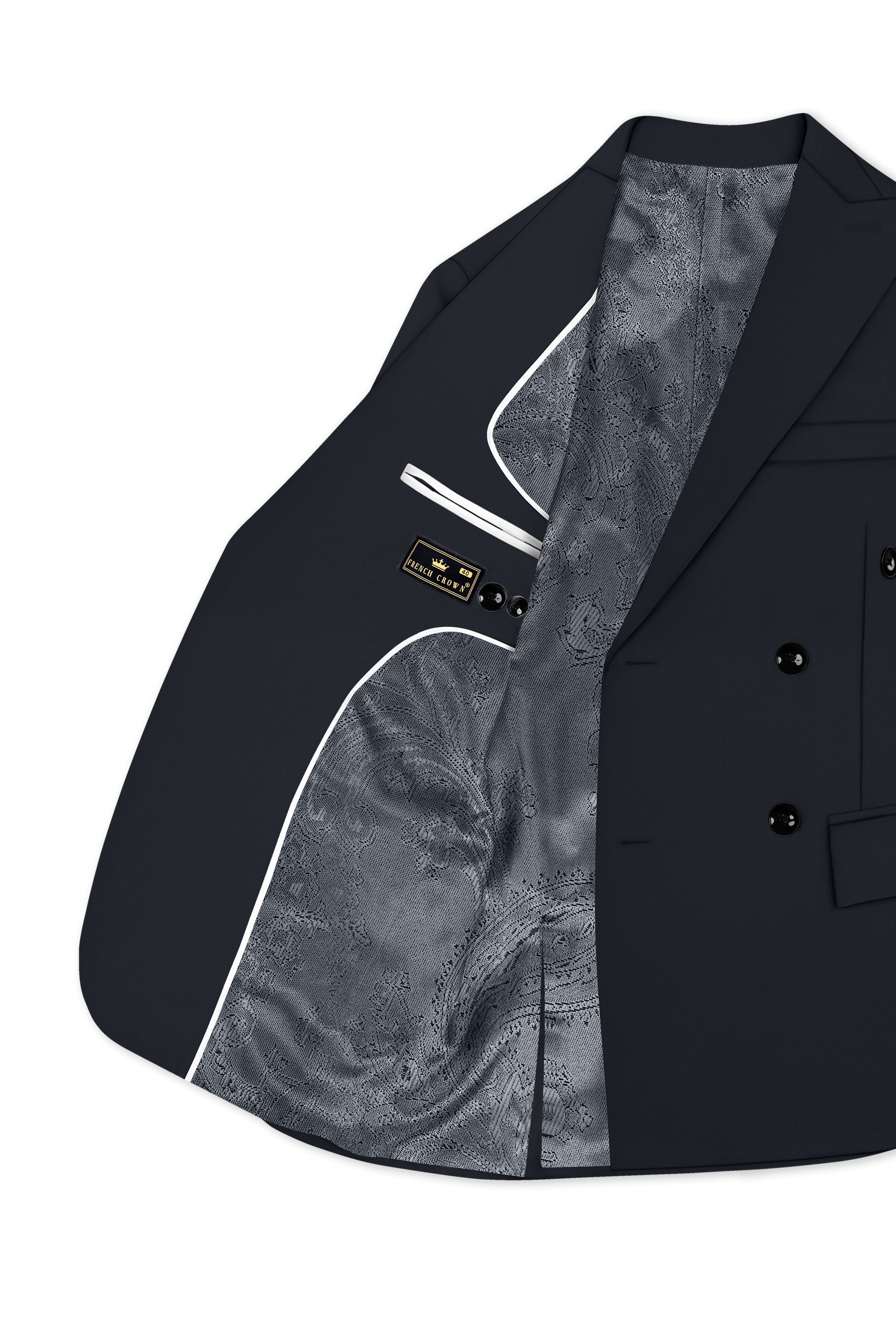 Sterling-Piano Gray Slight Stretch Subtle Sheen Poly-Viscose Double Breasted Suit ST5487-DB-36, ST5487-DB-38, ST5487-DB-40, ST5487-DB-42, ST5487-DB-44, ST5487-DB-46, ST5487-DB-48, ST5487-DB-50, ST5487-DB-52, ST5487-DB-54, ST5487-DB-56, ST5487-DB-58, ST5487-DB-60
