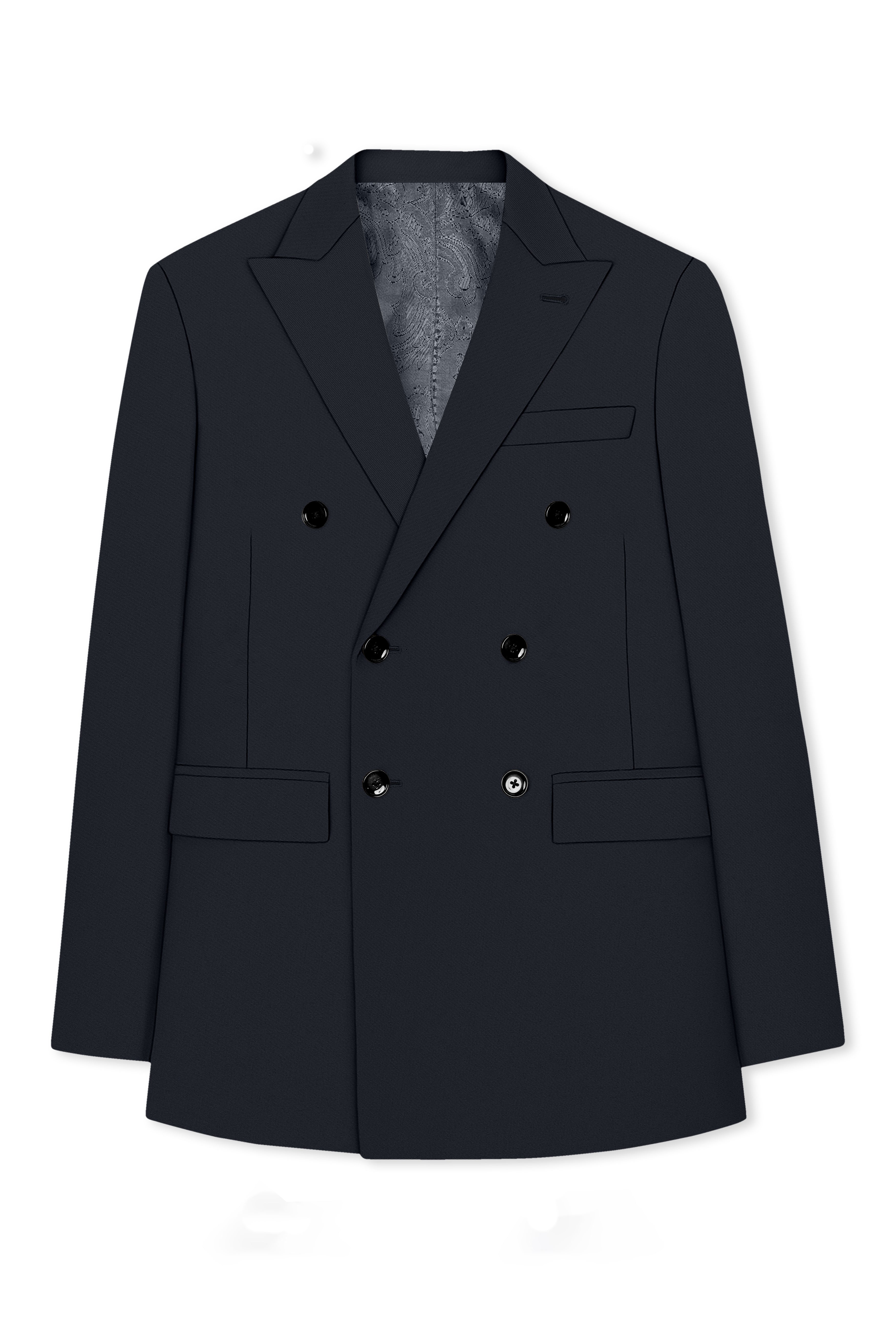 Sterling-Piano Gray Slight Stretch Subtle Sheen Poly-Viscose Double Breasted Suit ST5487-DB-36, ST5487-DB-38, ST5487-DB-40, ST5487-DB-42, ST5487-DB-44, ST5487-DB-46, ST5487-DB-48, ST5487-DB-50, ST5487-DB-52, ST5487-DB-54, ST5487-DB-56, ST5487-DB-58, ST5487-DB-60
