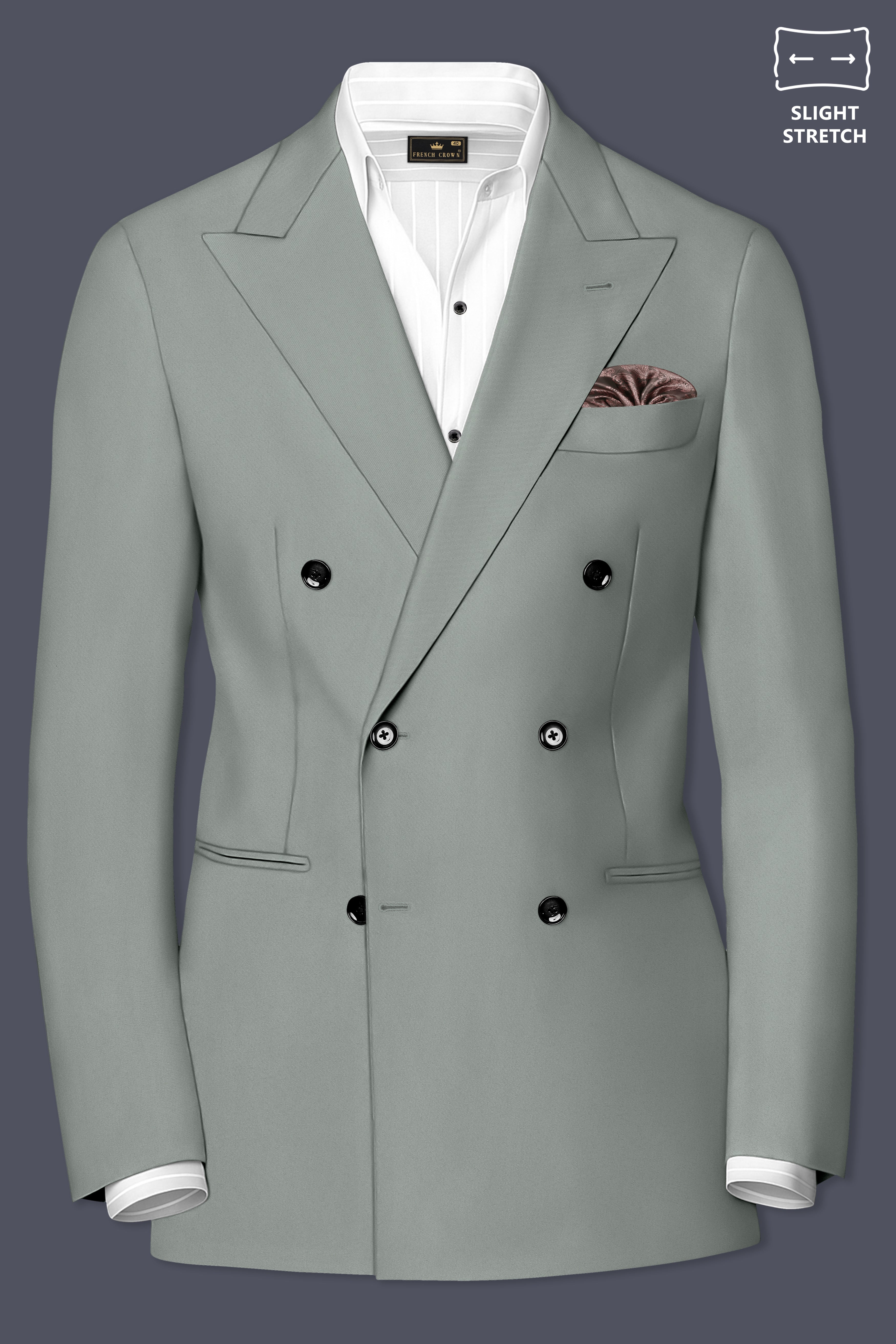 Beryl-Regent Green Slight Stretch Subtle Sheen Poly-Viscose Double Breasted Suit ST5491-DB-36, ST5491-DB-38, ST5491-DB-40, ST5491-DB-42, ST5491-DB-44, ST5491-DB-46, ST5491-DB-48, ST5491-DB-50, ST5491-DB-52, ST5491-DB-54, ST5491-DB-56, ST5491-DB-58, ST5491-DB-60
