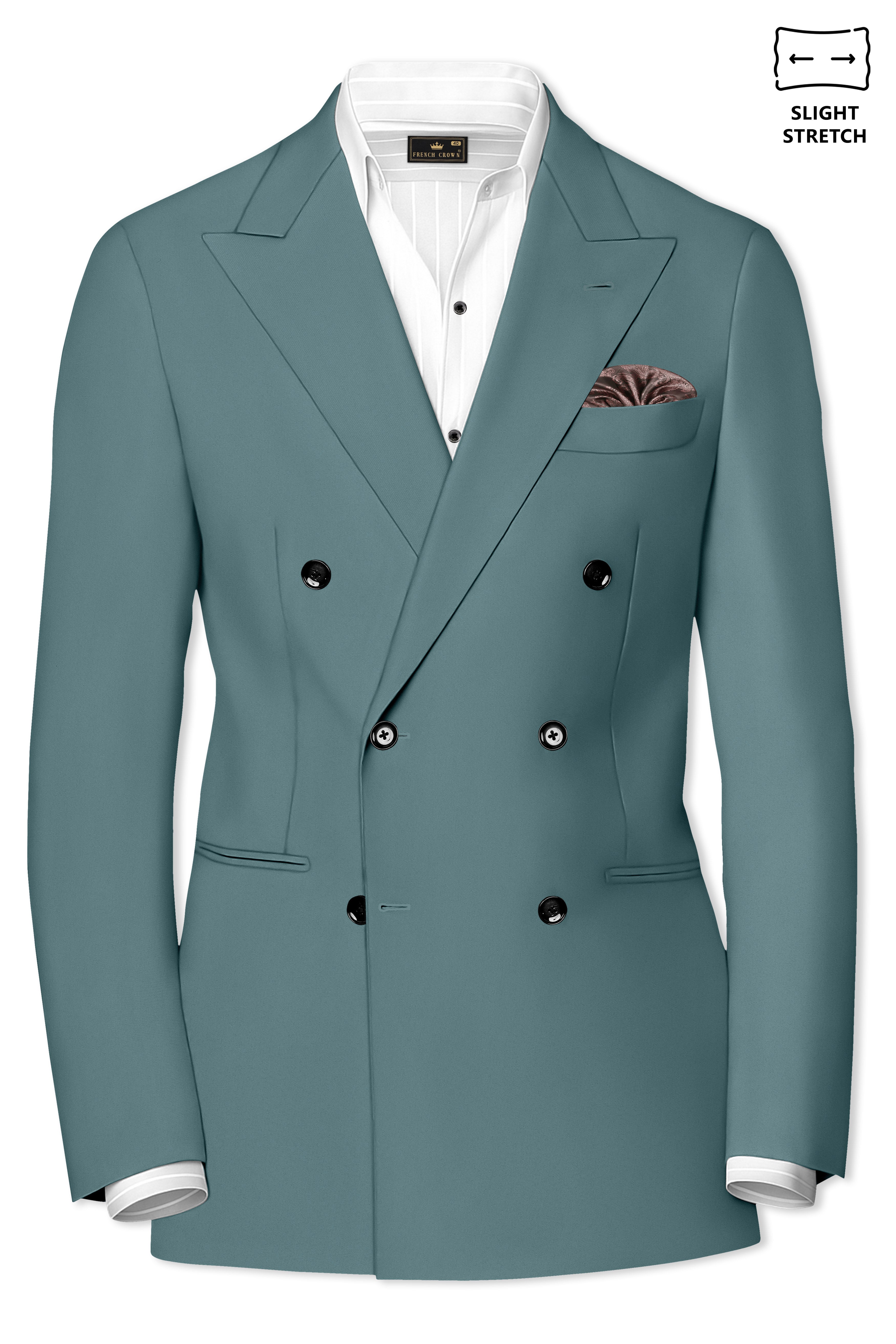 Emerald-Beetle Green Slight Stretch Subtle Sheen Poly-Viscose Double Breasted Suit ST5493-DB-36, ST5493-DB-38, ST5493-DB-40, ST5493-DB-42, ST5493-DB-44, ST5493-DB-46, ST5493-DB-48, ST5493-DB-50, ST5493-DB-52, ST5493-DB-54, ST5493-DB-56, ST5493-DB-58, ST5493-DB-60
