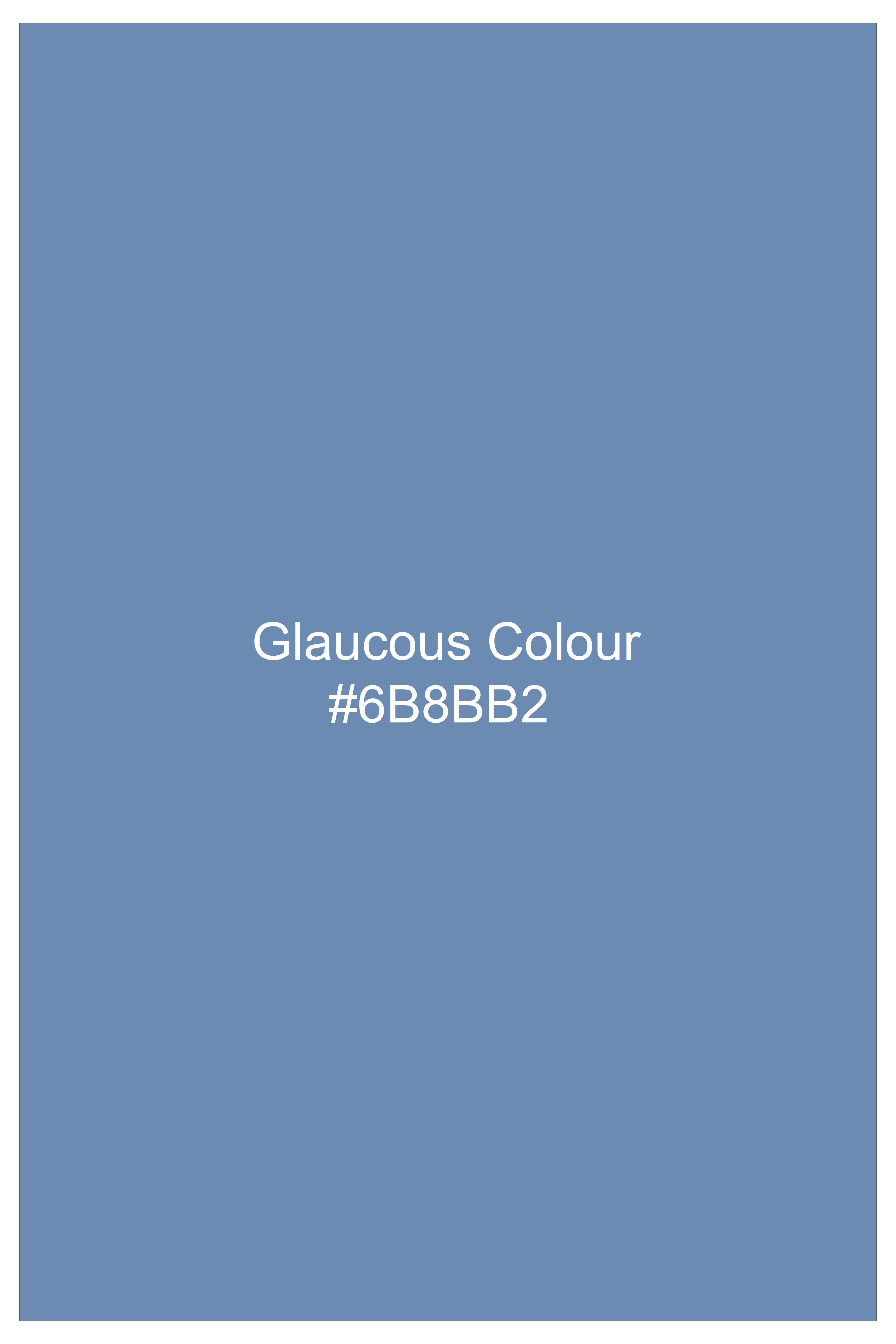 Azure-Glaucous Blue Wool Rich Slight Stretch Single Breasted Suit