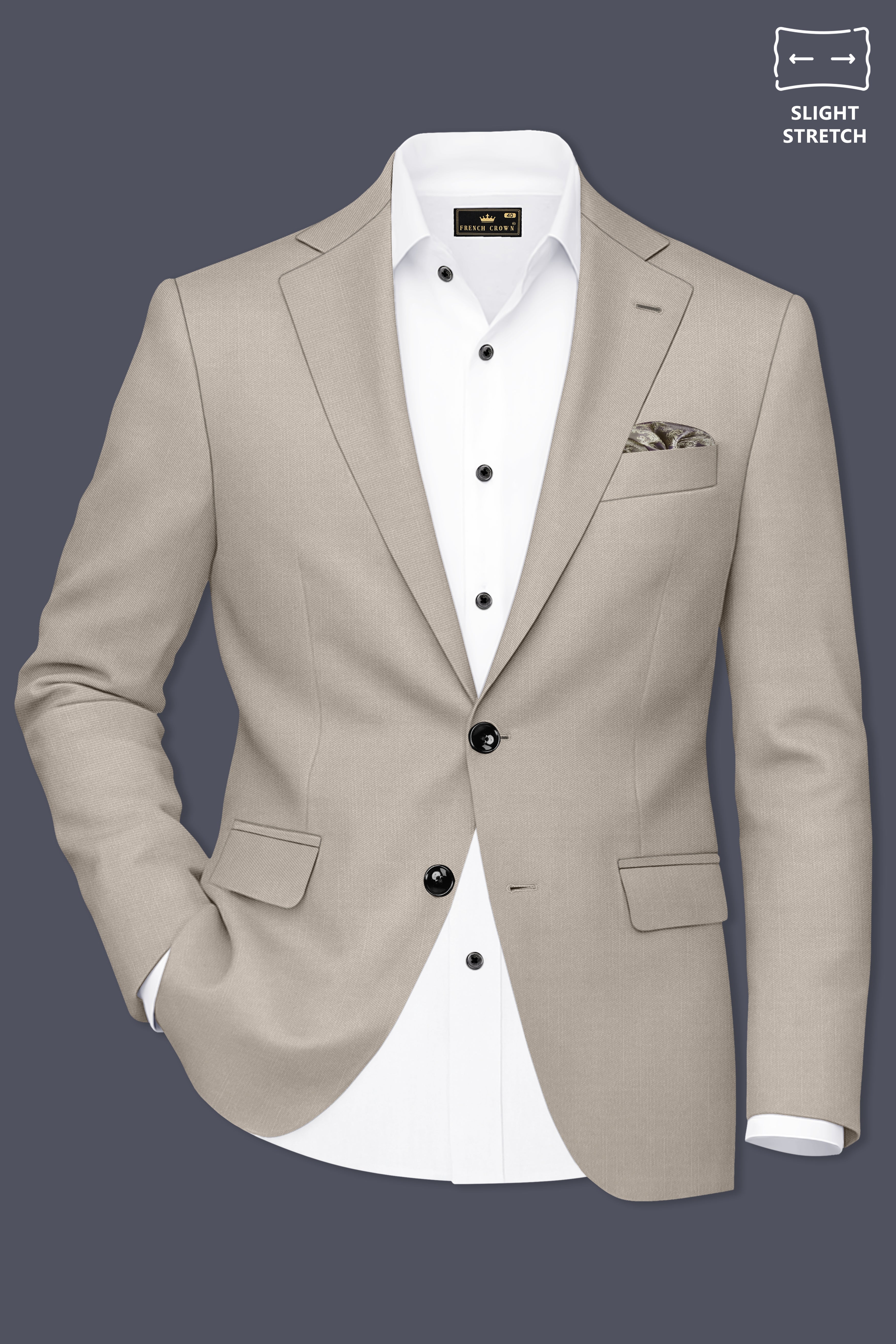 Sterling-Martini Cream Wool Rich Slight Stretch Single Breasted Suit ST5501-SB-36, ST5501-SB-38, ST5501-SB-40, ST5501-SB-42, ST5501-SB-44, ST5501-SB-46, ST5501-SB-48, ST5501-SB-50, ST5501-SB-52, ST5501-SB-54, ST5501-SB-56, ST5501-SB-58, ST5501-SB-60
