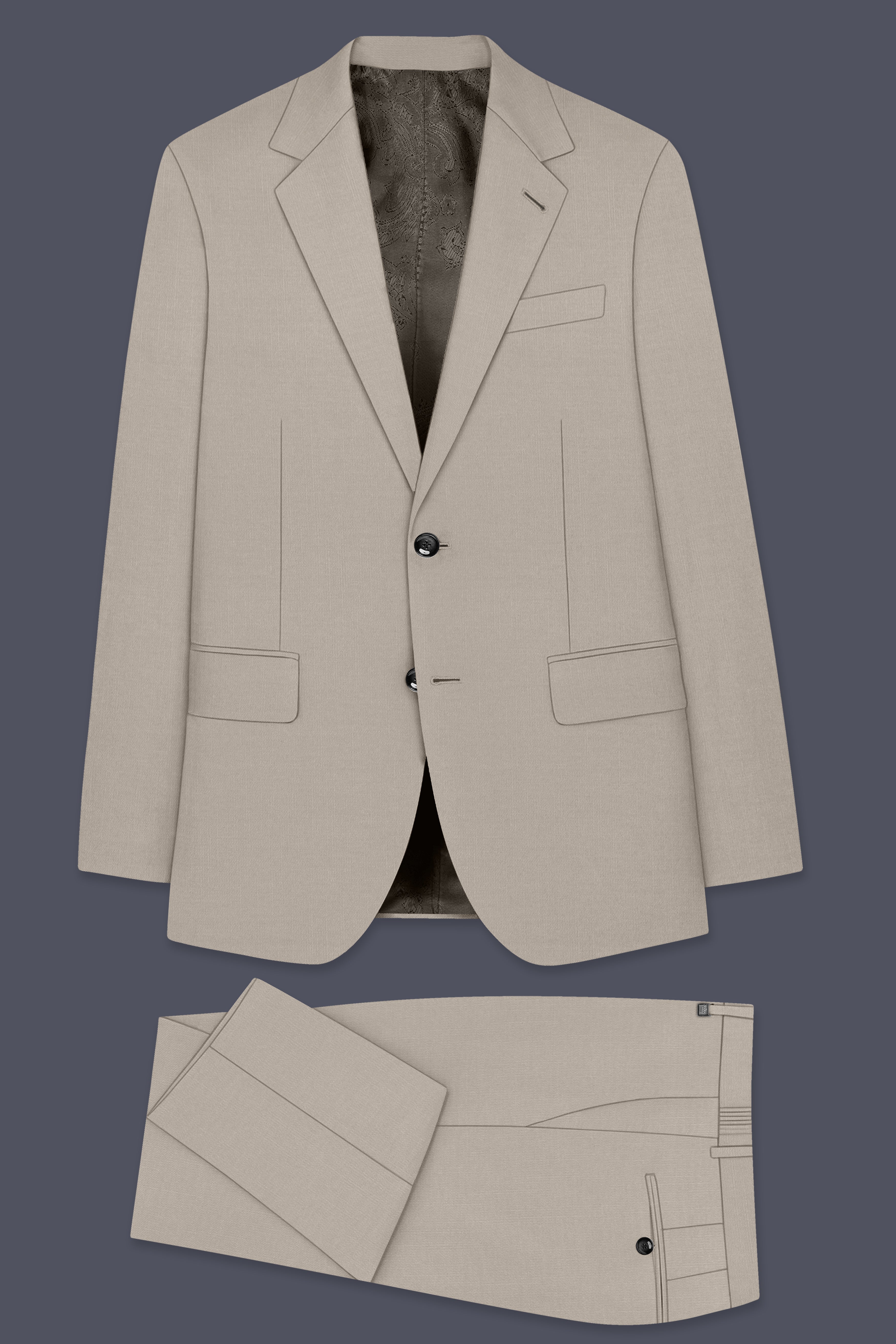 Sterling-Martini Cream Wool Rich Slight Stretch Single Breasted Suit ST5501-SB-36, ST5501-SB-38, ST5501-SB-40, ST5501-SB-42, ST5501-SB-44, ST5501-SB-46, ST5501-SB-48, ST5501-SB-50, ST5501-SB-52, ST5501-SB-54, ST5501-SB-56, ST5501-SB-58, ST5501-SB-60
