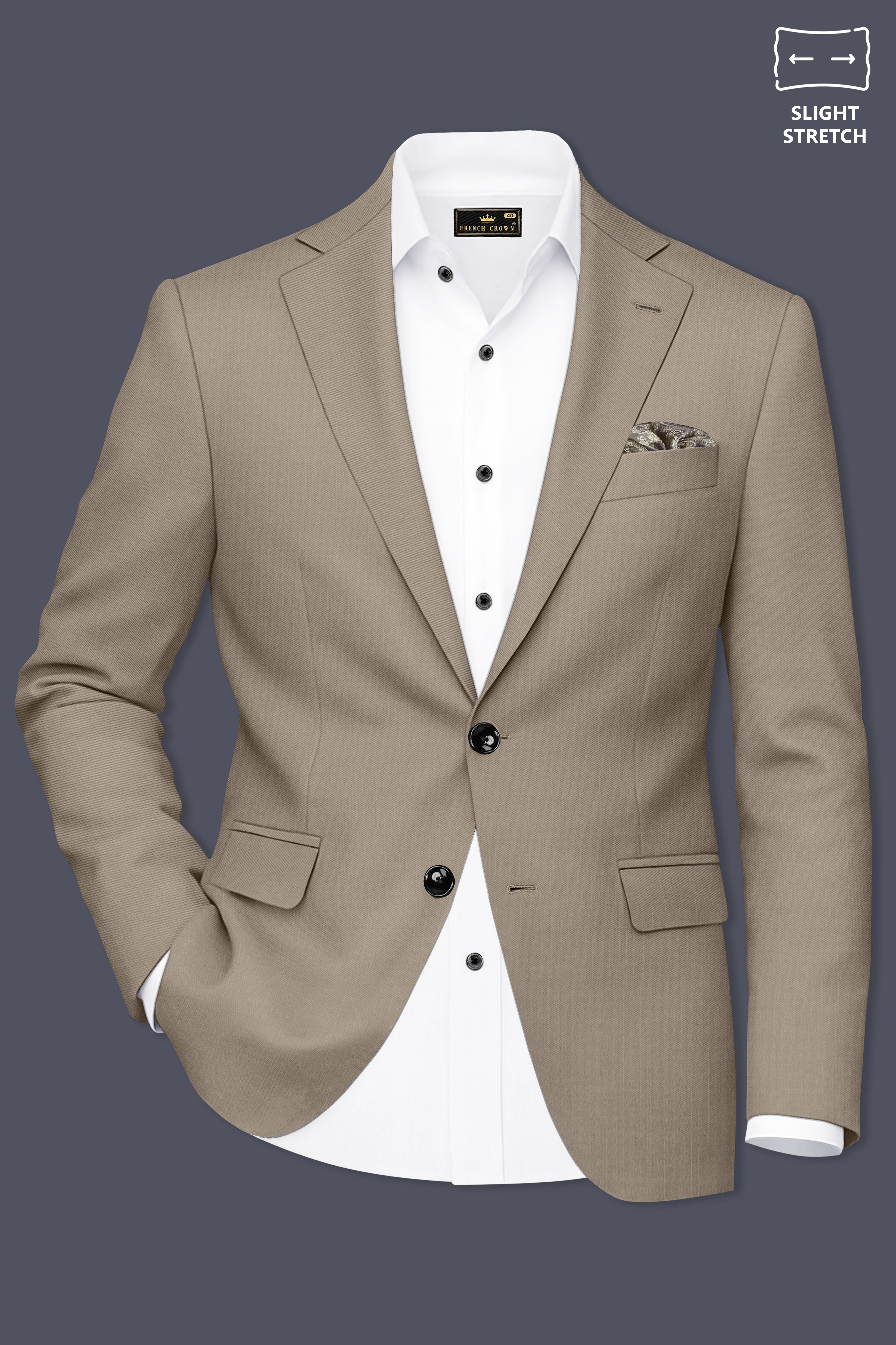 Umber-Stonewall Brown Wool Rich Slight Stretch Single Breasted Suit ST5502-SB-36, ST5502-SB-38, ST5502-SB-40, ST5502-SB-42, ST5502-SB-44, ST5502-SB-46, ST5502-SB-48, ST5502-SB-50, ST5502-SB-52, ST5502-SB-54, ST5502-SB-56, ST5502-SB-58, ST5502-SB-60

