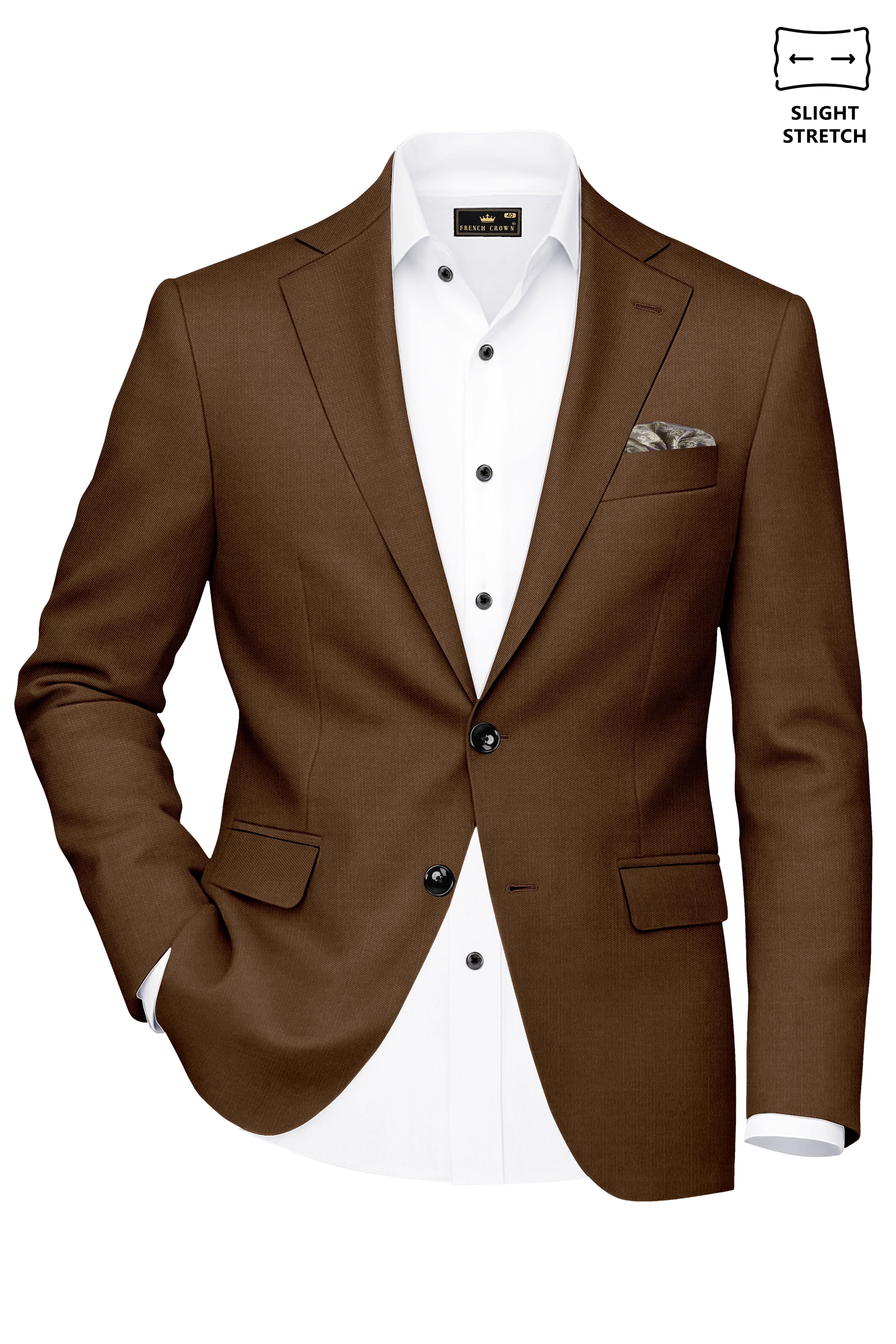 Havron-Derby Brown Wool Rich Slight Stretch Single Breasted Suit ST5505-SB-36, ST5505-SB-38, ST5505-SB-40, ST5505-SB-42, ST5505-SB-44, ST5505-SB-46, ST5505-SB-48, ST5505-SB-50, ST5505-SB-52, ST5505-SB-54, ST5505-SB-56, ST5505-SB-58, ST5505-SB-60
