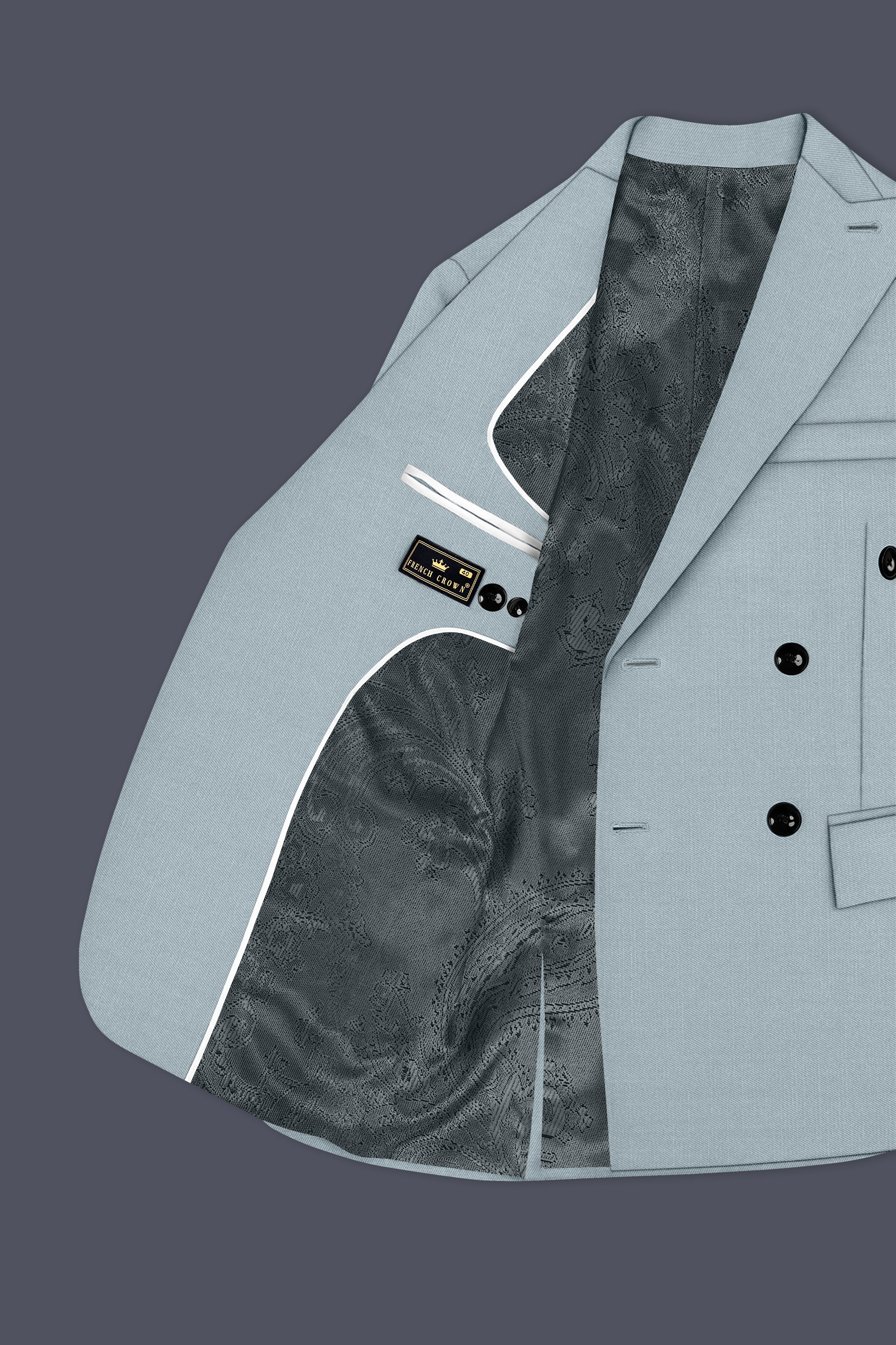Valtor-Pewter Gray Wool Rich Slight Stretch Double Breasted Suit ST5507-DB-36, ST5507-DB-38, ST5507-DB-40, ST5507-DB-42, ST5507-DB-44, ST5507-DB-46, ST5507-DB-48, ST5507-DB-50, ST5507-DB-52, ST5507-DB-54, ST5507-DB-56, ST5507-DB-58, ST5507-DB-60
