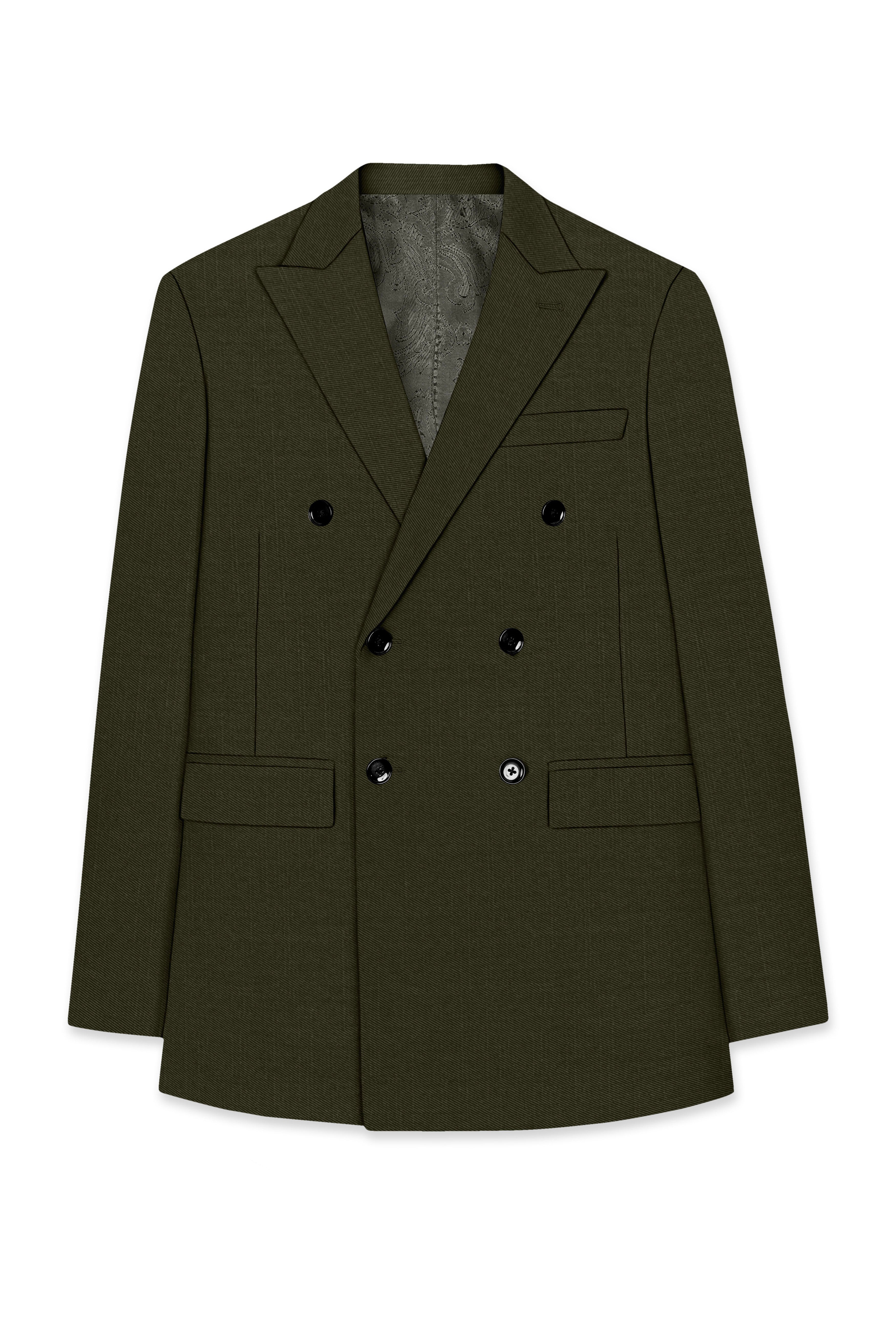 Mossley-Rangoon Green Wool Rich Slight Stretch Double Breasted Suit ST5509-DB-36, ST5509-DB-38, ST5509-DB-40, ST5509-DB-42, ST5509-DB-44, ST5509-DB-46, ST5509-DB-48, ST5509-DB-50, ST5509-DB-52, ST5509-DB-54, ST5509-DB-56, ST5509-DB-58, ST5509-DB-60
