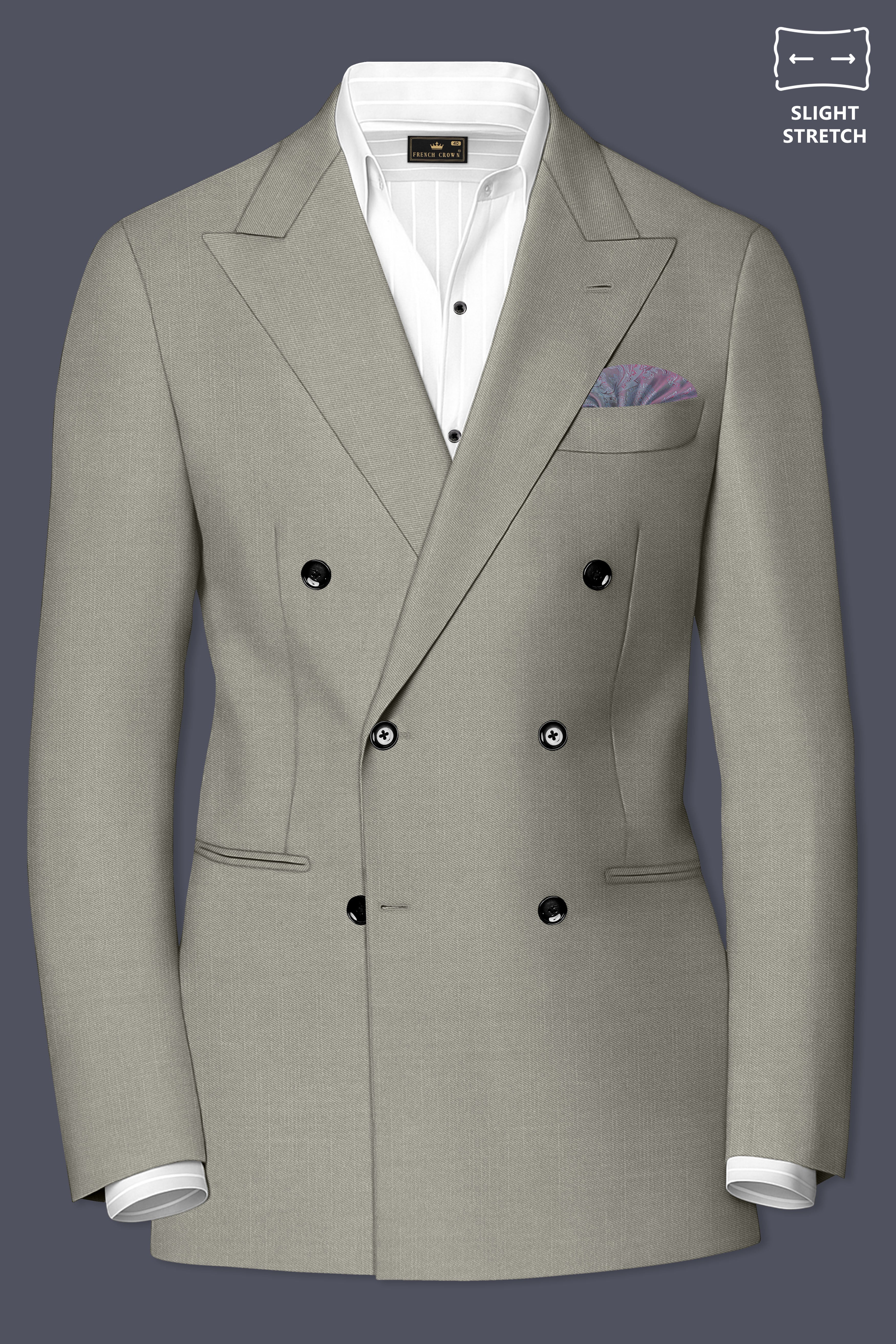 Viridian-Bandicoot Green Wool Rich Slight Stretch Double Breasted Suit ST5513-DB-36, ST5513-DB-38, ST5513-DB-40, ST5513-DB-42, ST5513-DB-44, ST5513-DB-46, ST5513-DB-48, ST5513-DB-50, ST5513-DB-52, ST5513-DB-54, ST5513-DB-56, ST5513-DB-58, ST5513-DB-60
