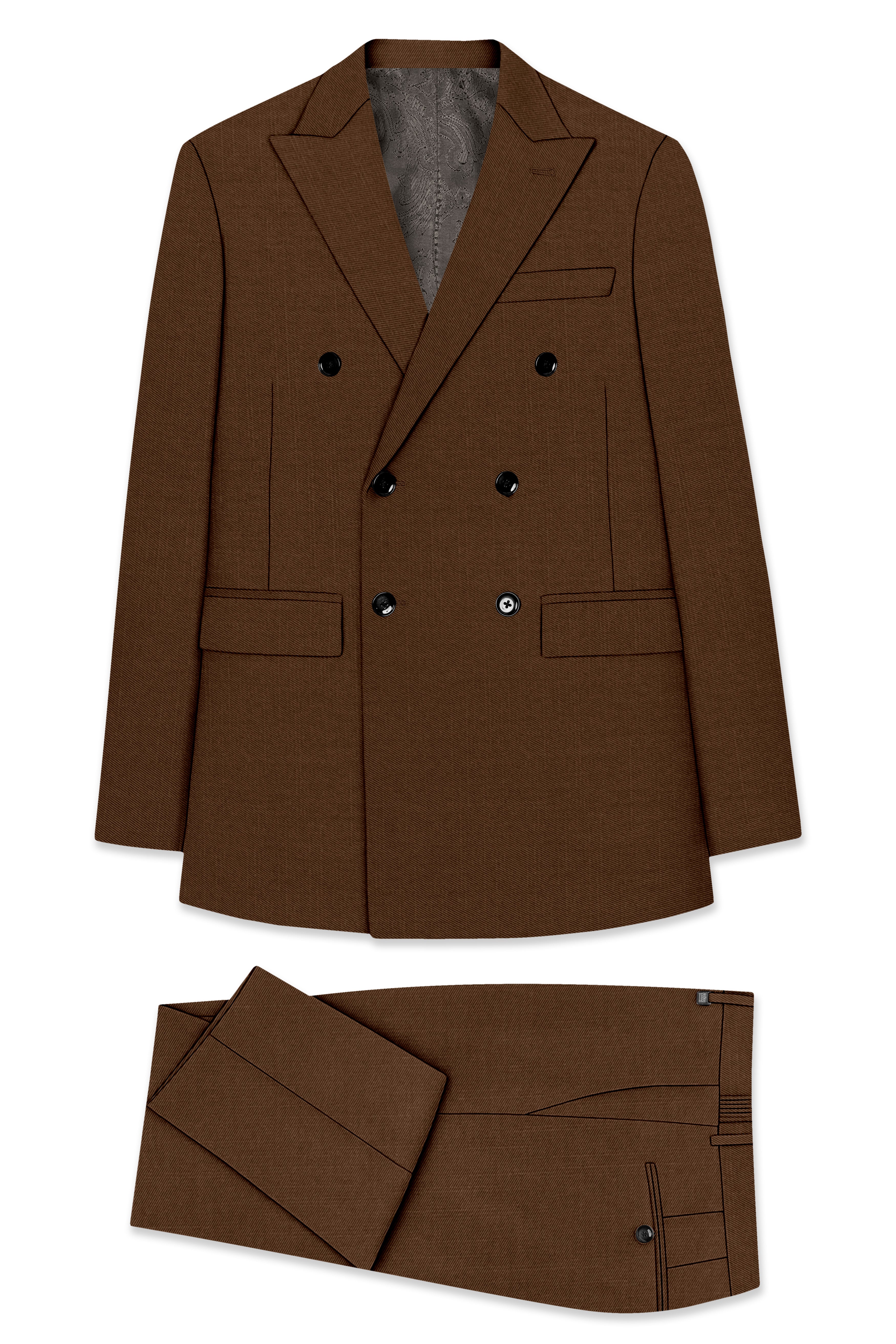 Havron-Derby Brown Wool Rich Slight Stretch Double Breasted Suit ST5514-DB-36, ST5514-DB-38, ST5514-DB-40, ST5514-DB-42, ST5514-DB-44, ST5514-DB-46, ST5514-DB-48, ST5514-DB-50, ST5514-DB-52, ST5514-DB-54, ST5514-DB-56, ST5514-DB-58, ST5514-DB-60
