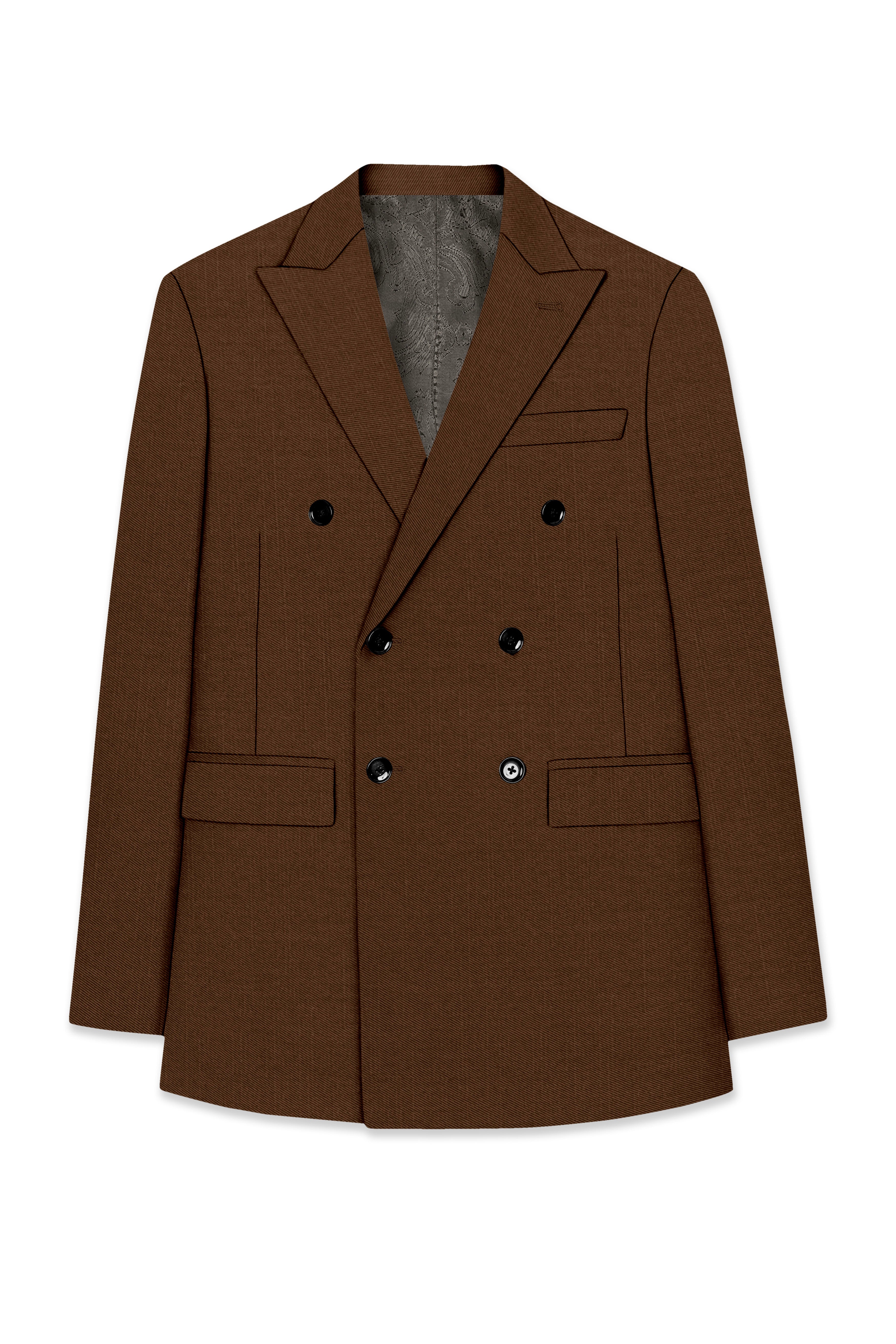 Havron-Derby Brown Wool Rich Slight Stretch Double Breasted Suit ST5514-DB-36, ST5514-DB-38, ST5514-DB-40, ST5514-DB-42, ST5514-DB-44, ST5514-DB-46, ST5514-DB-48, ST5514-DB-50, ST5514-DB-52, ST5514-DB-54, ST5514-DB-56, ST5514-DB-58, ST5514-DB-60
