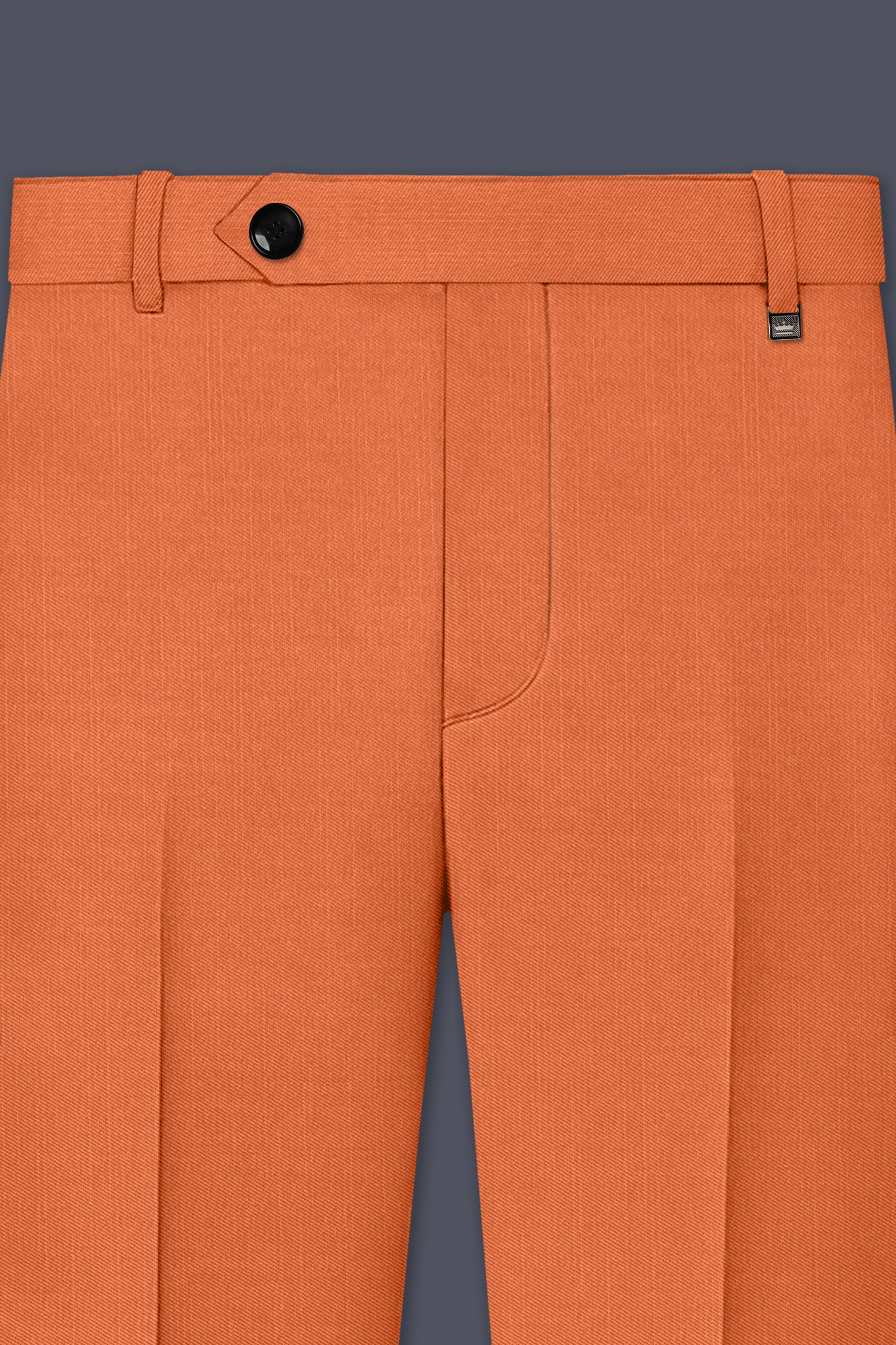 Prestige-Tuscany Orange Solid Premium Wool Rich Double Breasted