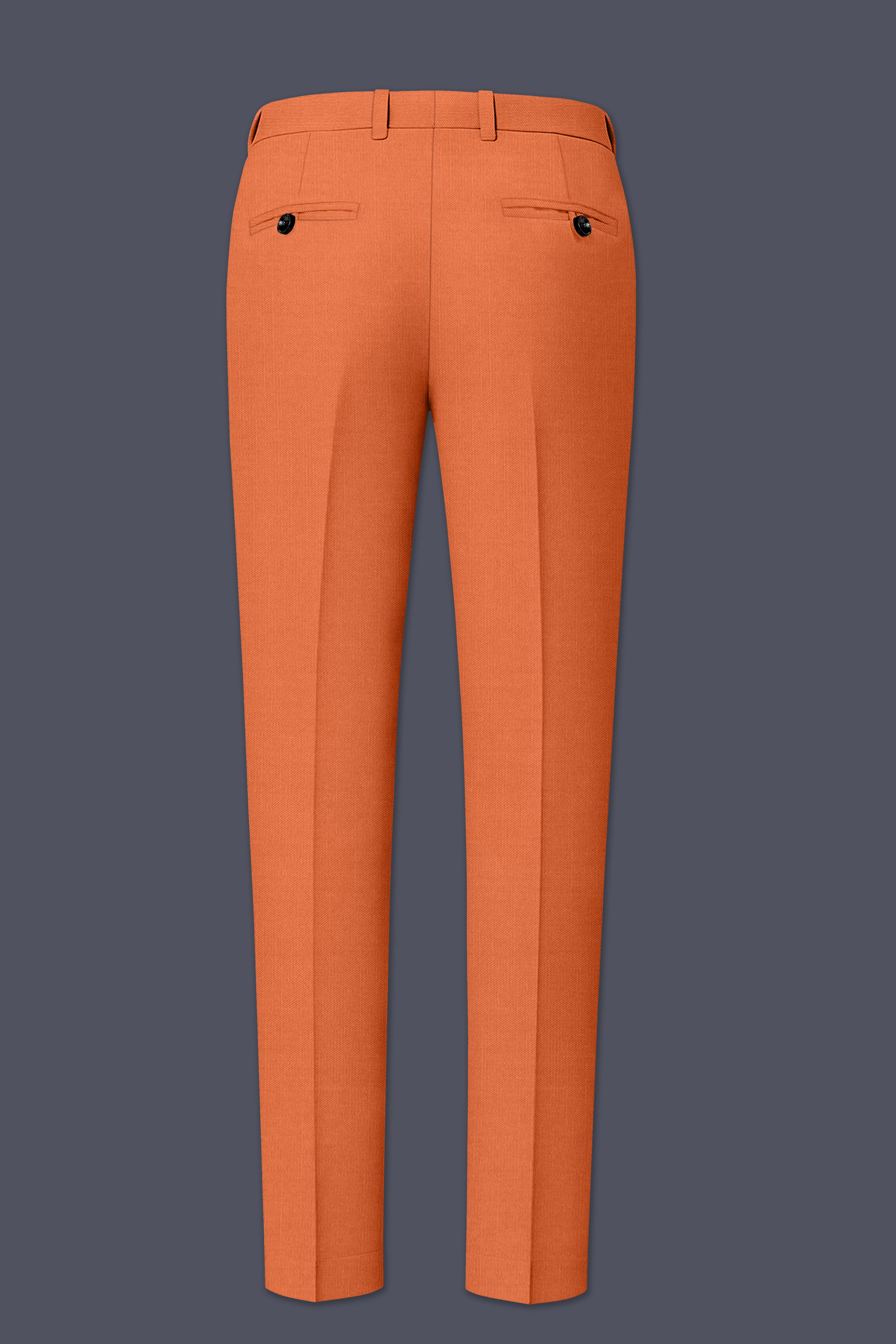 Prestige-Tuscany Orange Solid Premium Wool Rich Double Breasted