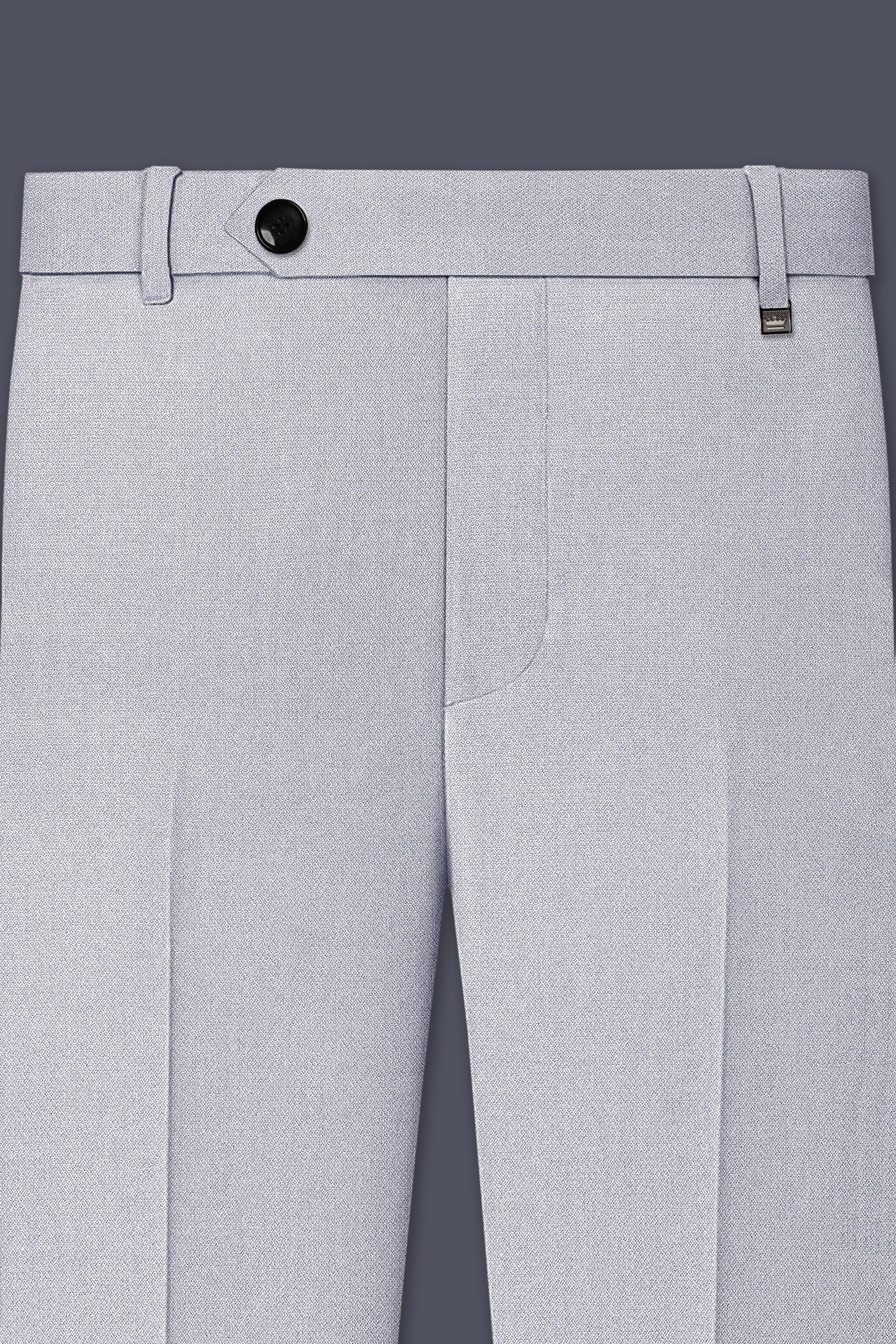 Prism-Chalice Gray Diamond Textured Wool Rich Slight Stretch Single Breasted Suit