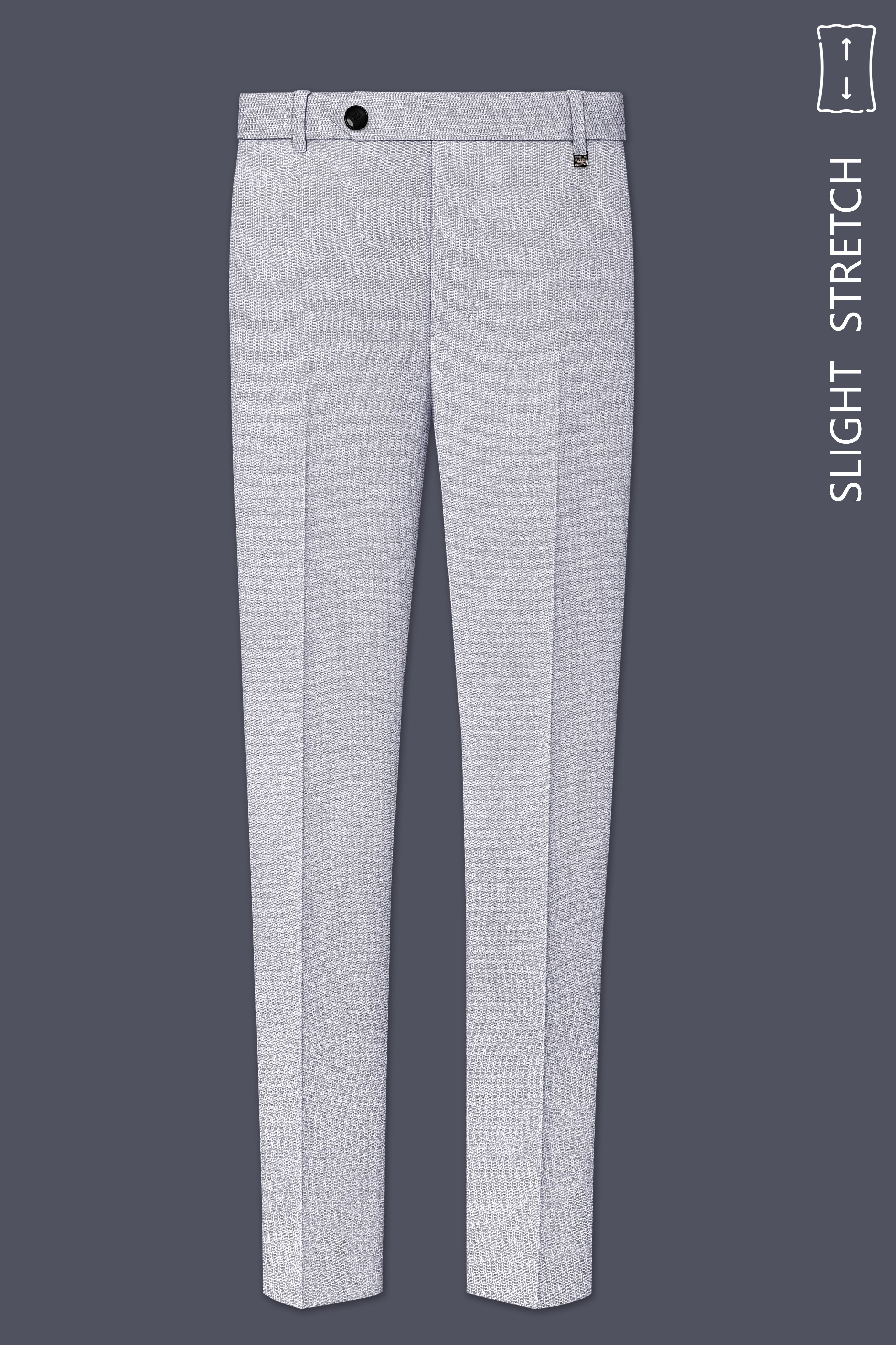 Prism-Chalice Gray Diamond Textured Wool Rich Slight Stretch Single Breasted Suit